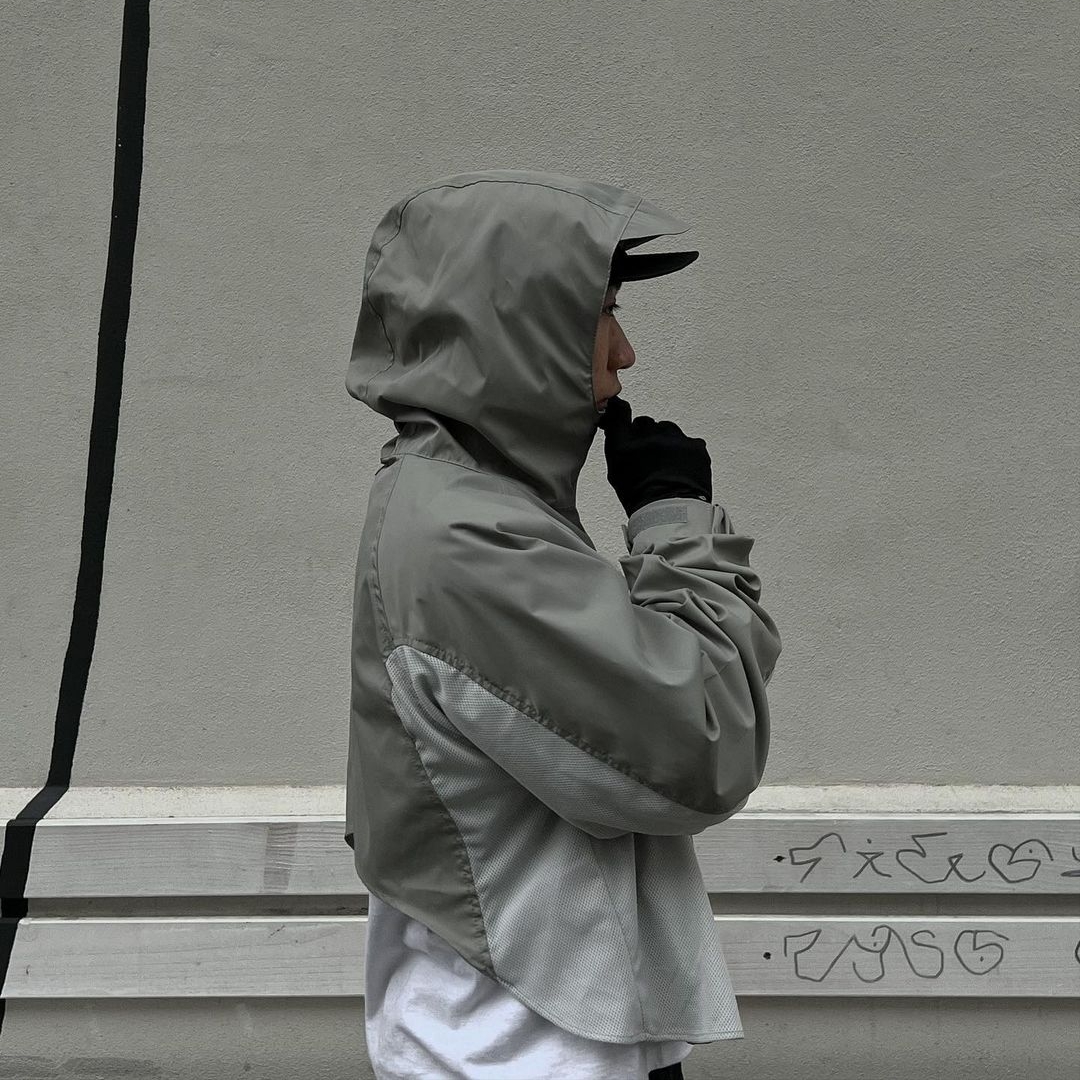Art Of Field Assembled Jacket Beige 착용 스타일 - 1