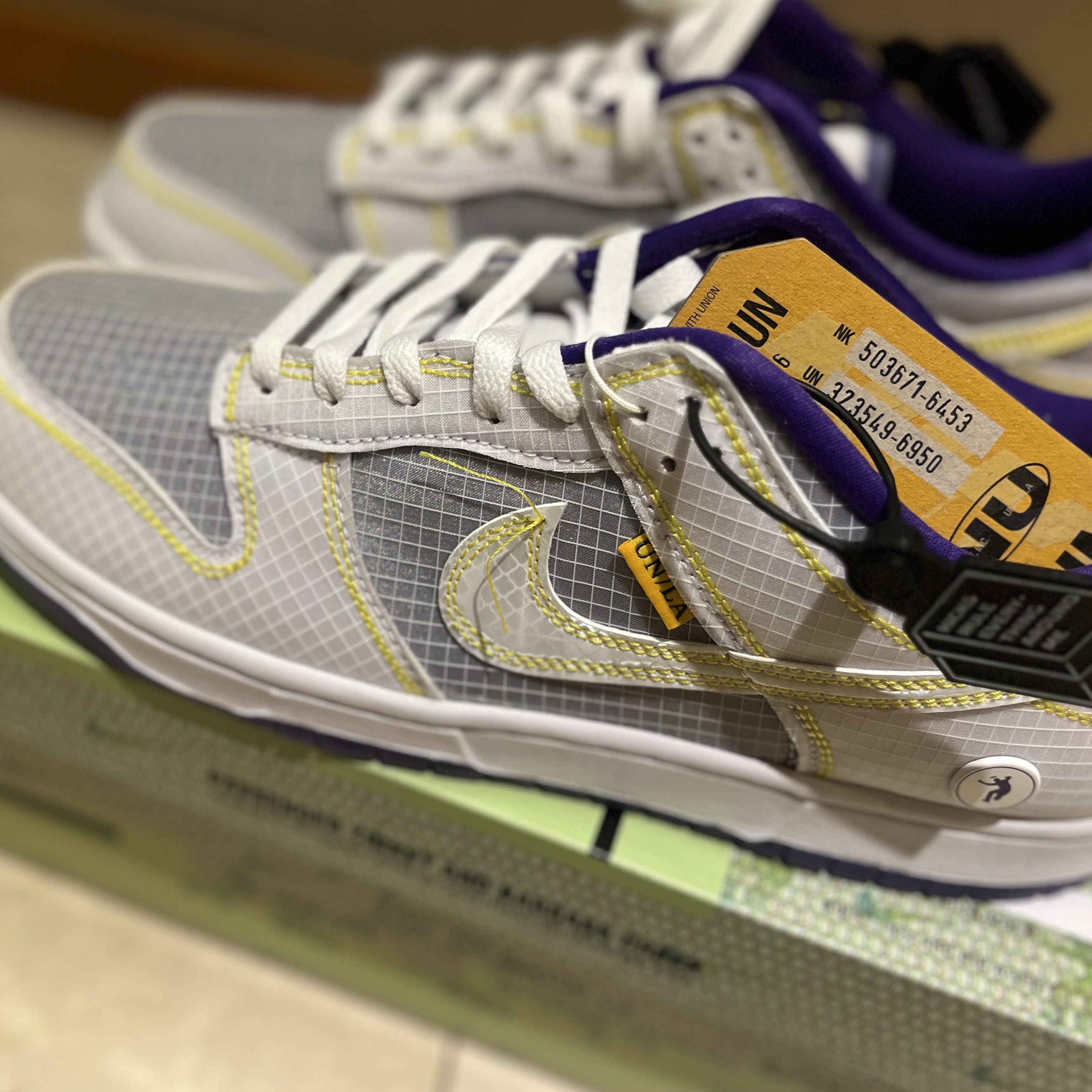 Nike x Union Dunk Low Passport Pack Court Purple White 착용 스타일