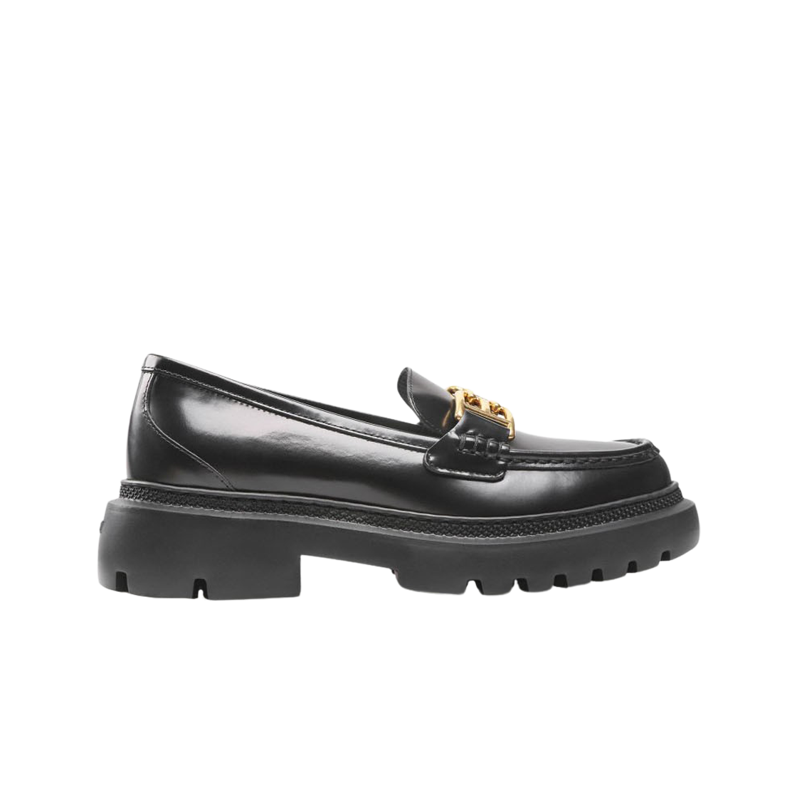 (W) 발리 조이아 플랫 레더 모카신 블랙((W) Bally Gioia Flat Leather Moccasins Black) - 1