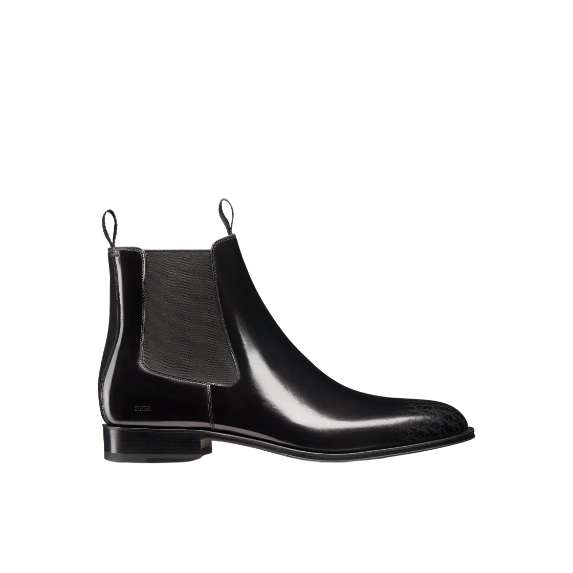 디올 타임리스 첼시 부츠 파티나 카프스킨 디올 오블리크 그라디언트 블랙(Dior Timeless Chelsea Boot Patina Calfskin with Dior Oblique Gradient Black) - 1