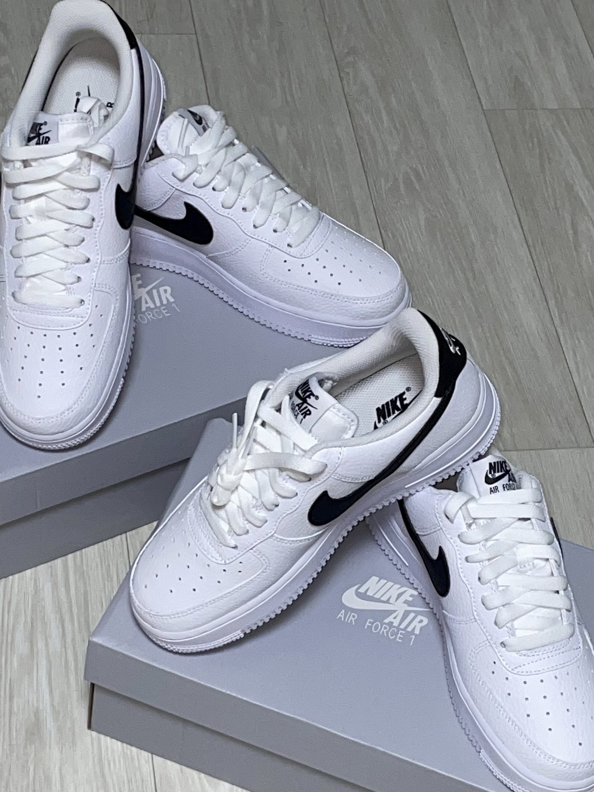 Nike Air Force 1 '07 White Black 착용 스타일 - 1