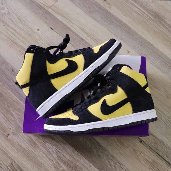 Nike SB Dunk High Pro Maize and Black 착용 스타일