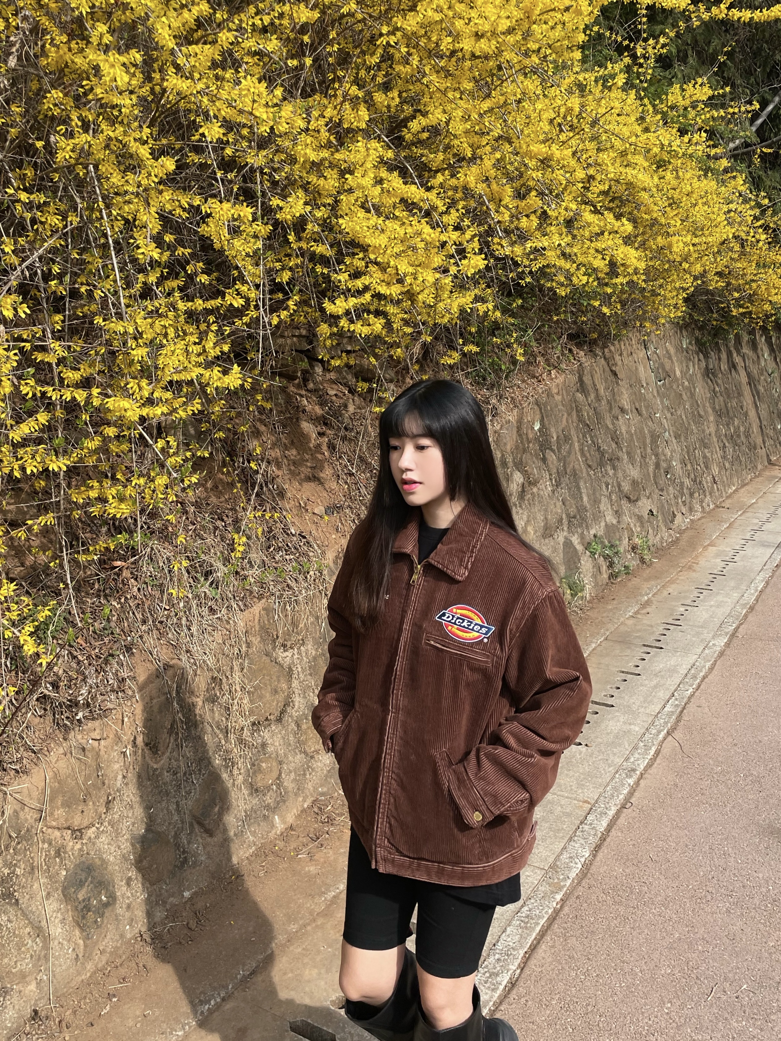 Supreme x Dickies Corduroy Work Jacket Brown - 22FW 착용 스타일