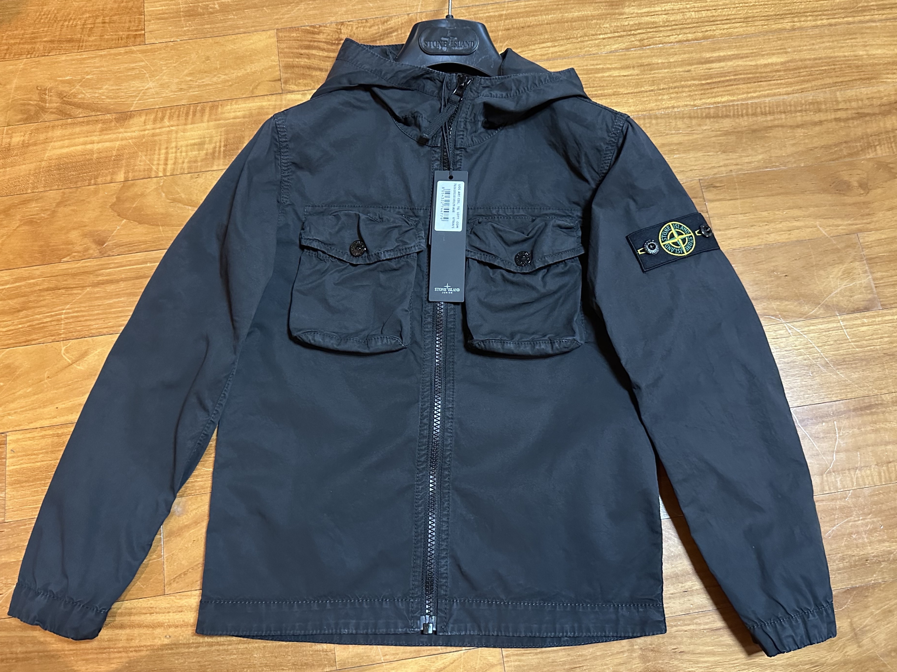 (Kids) Stone Island 10102 Garment Dyed Cotton Canvas Hooded Overshirt Black - 22FW, Stone Island 107WN T.CO+OLD Overshirt Black - 20FW 착용 스타일 - 3