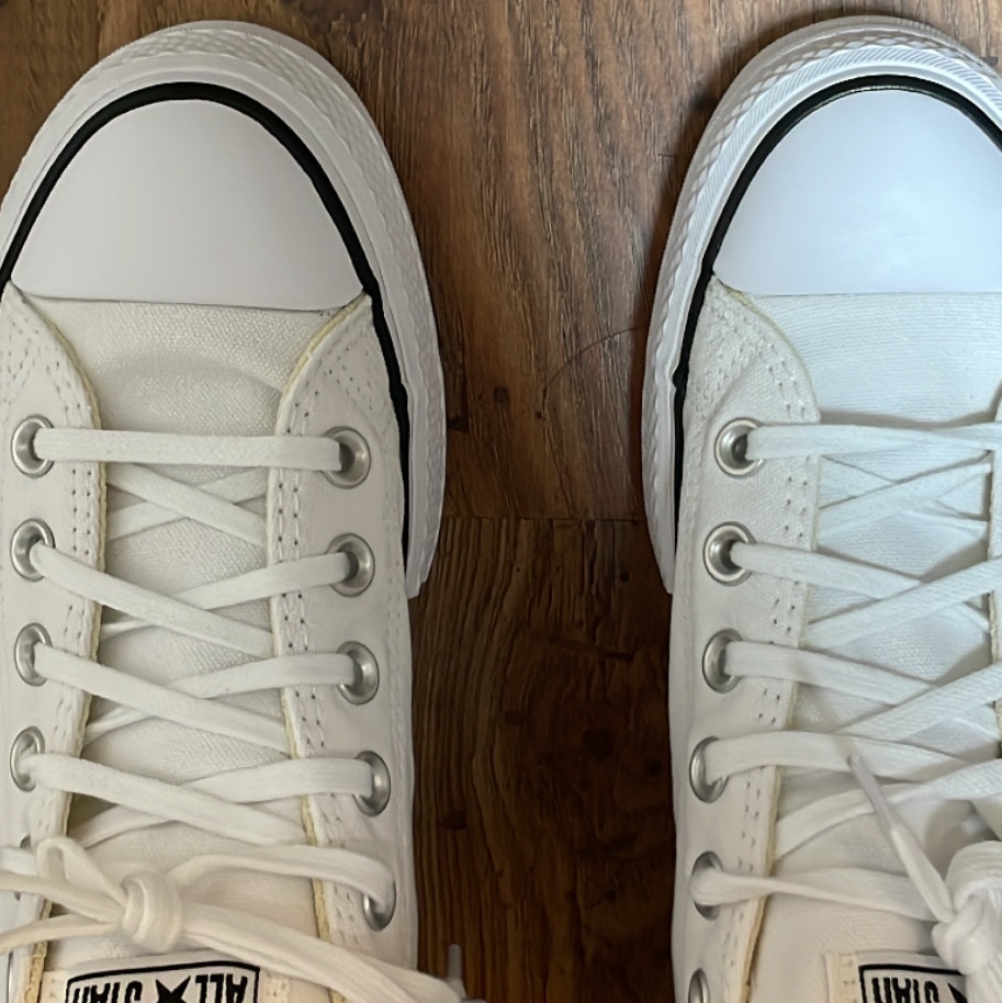 (W) Converse Chuck Taylor All Star Lift Ox White Black 착용 스타일