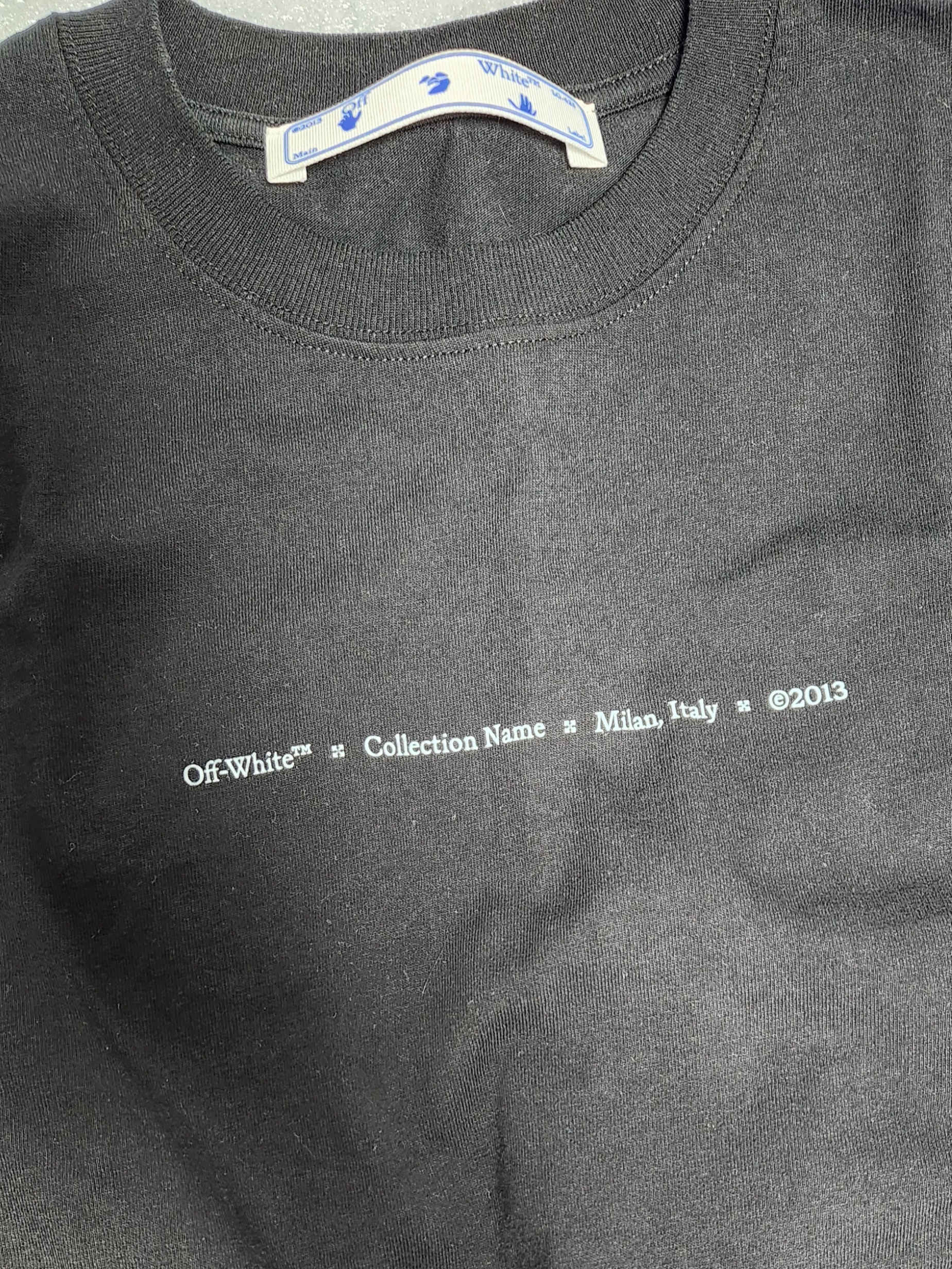 Off-White Marker Arrow Skate L/S T-Shirt Black 착용 스타일 - 2