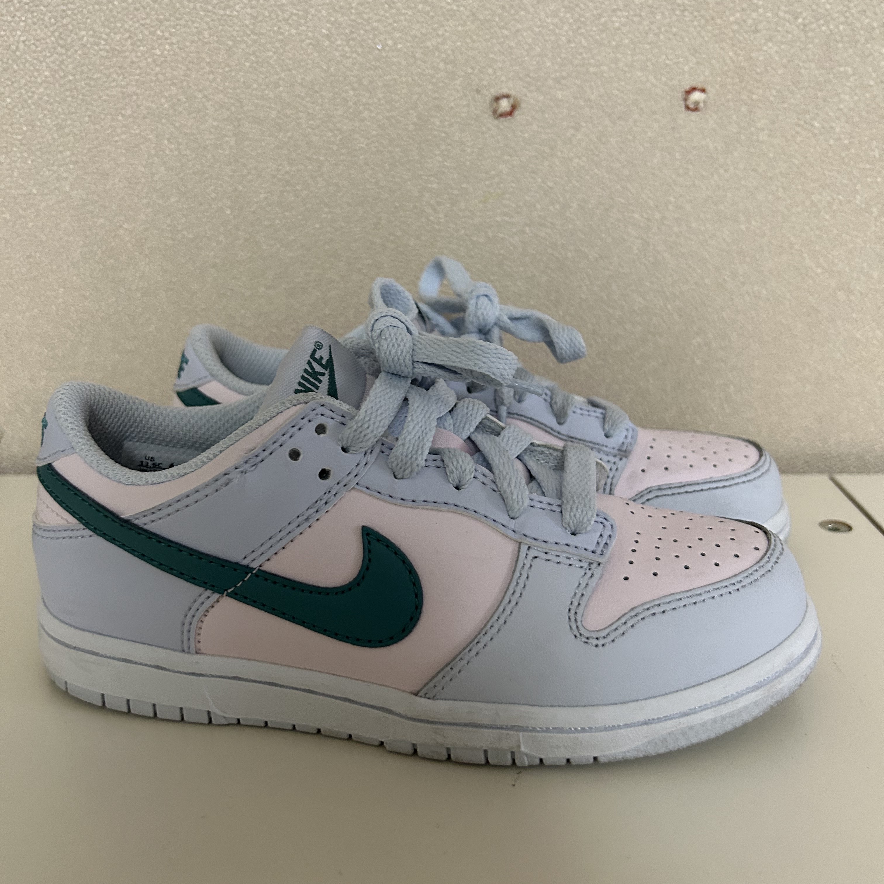 (PS) Nike Dunk Low Football Grey Mineral Teal 착용 스타일