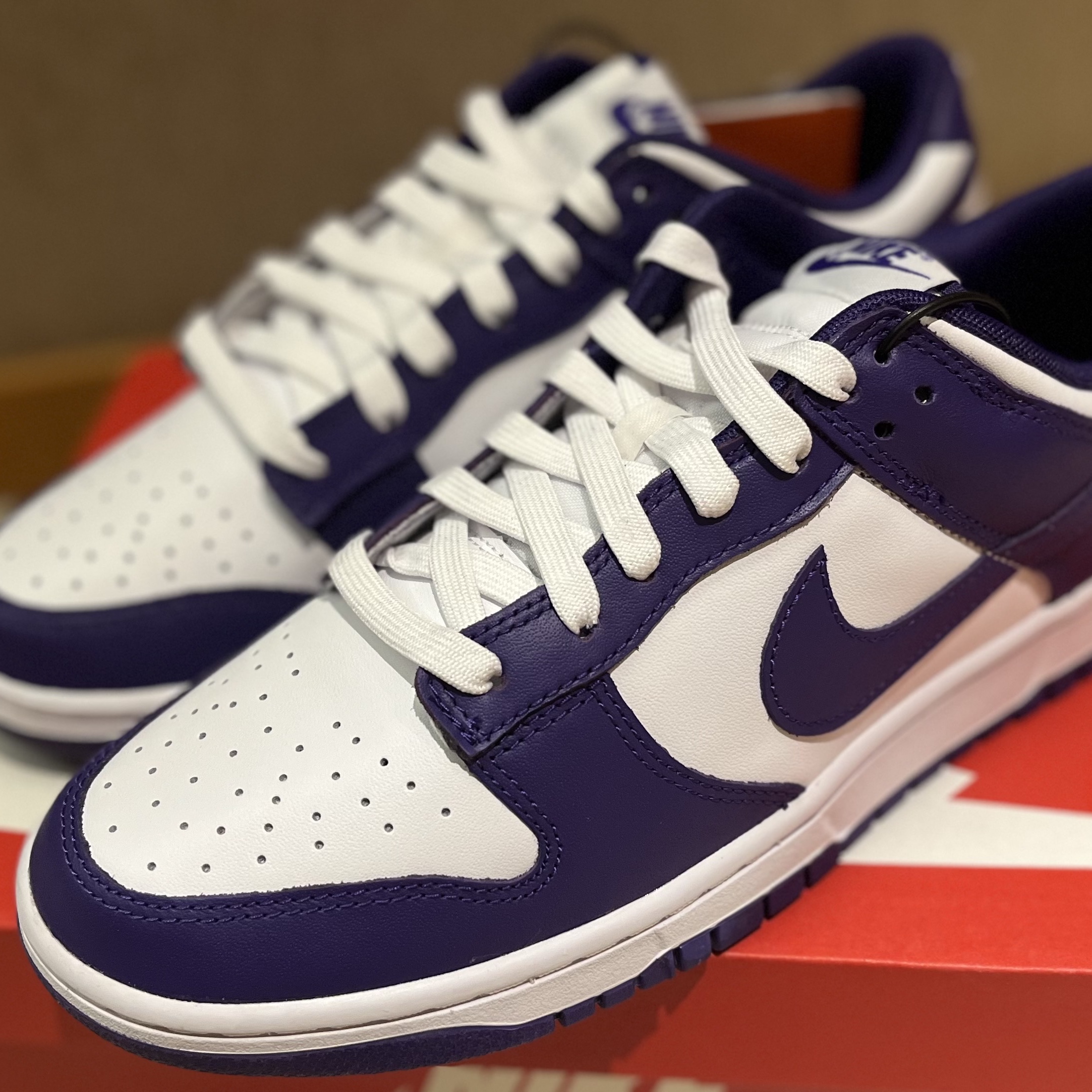 Nike Dunk Low Retro Championship Court Purple 착용 스타일