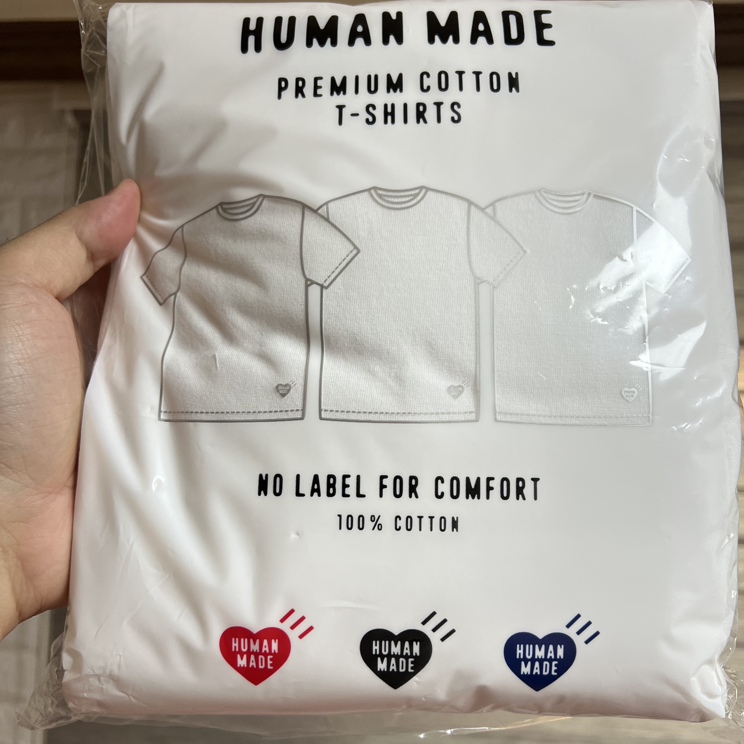 Human Made T-Shirts White (3 Pack) 착용 스타일 - 2
