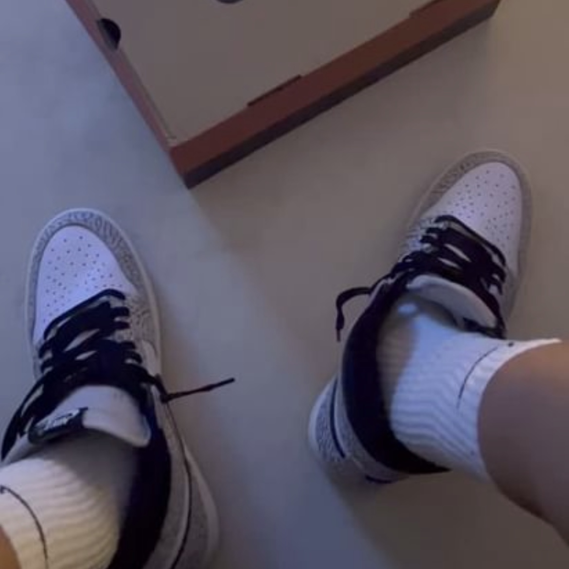 Jordan 1 Retro High White Elephant Print 착용 스타일