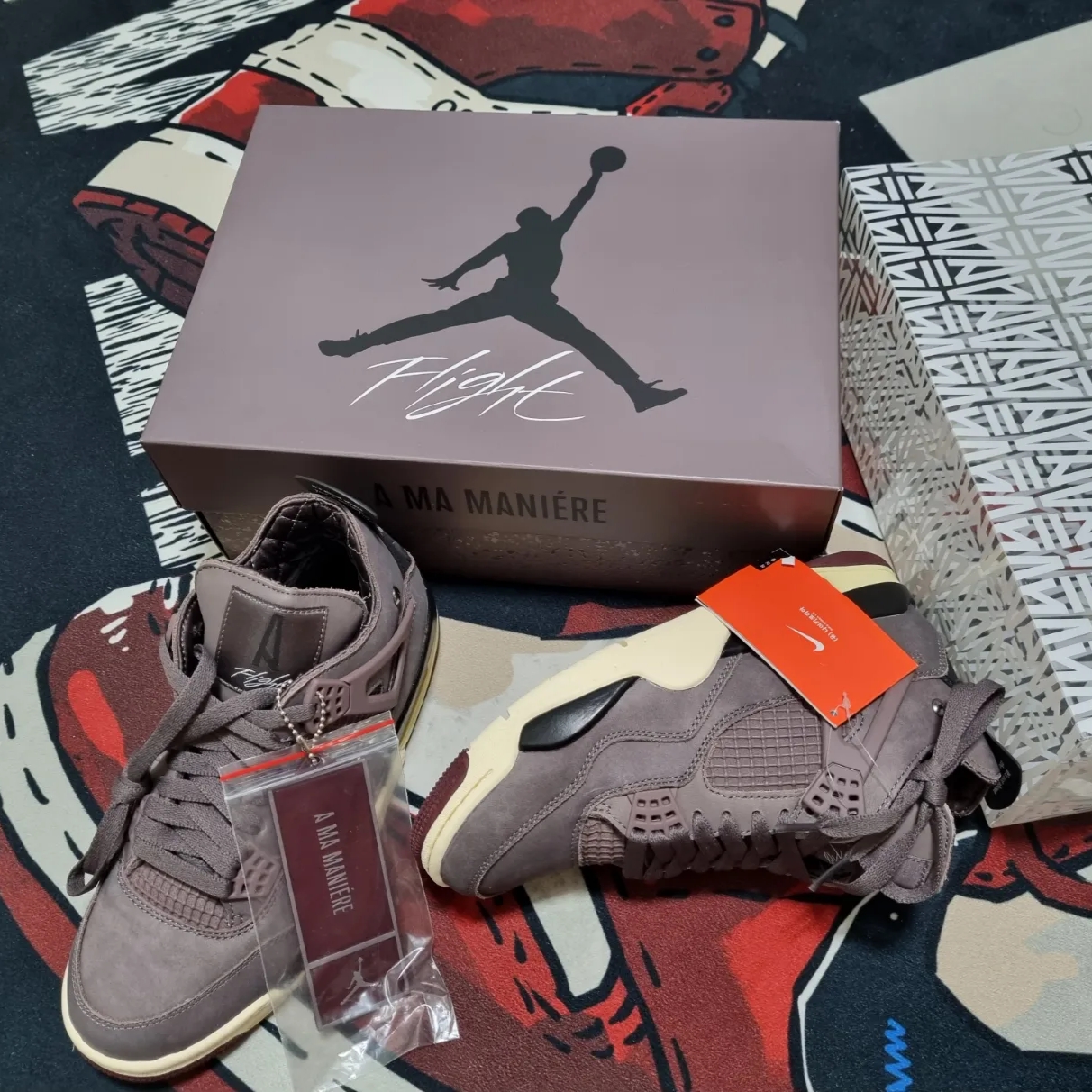 Jordan 4 x A Ma Maniere Retro Violet Ore 착용 스타일 - 2
