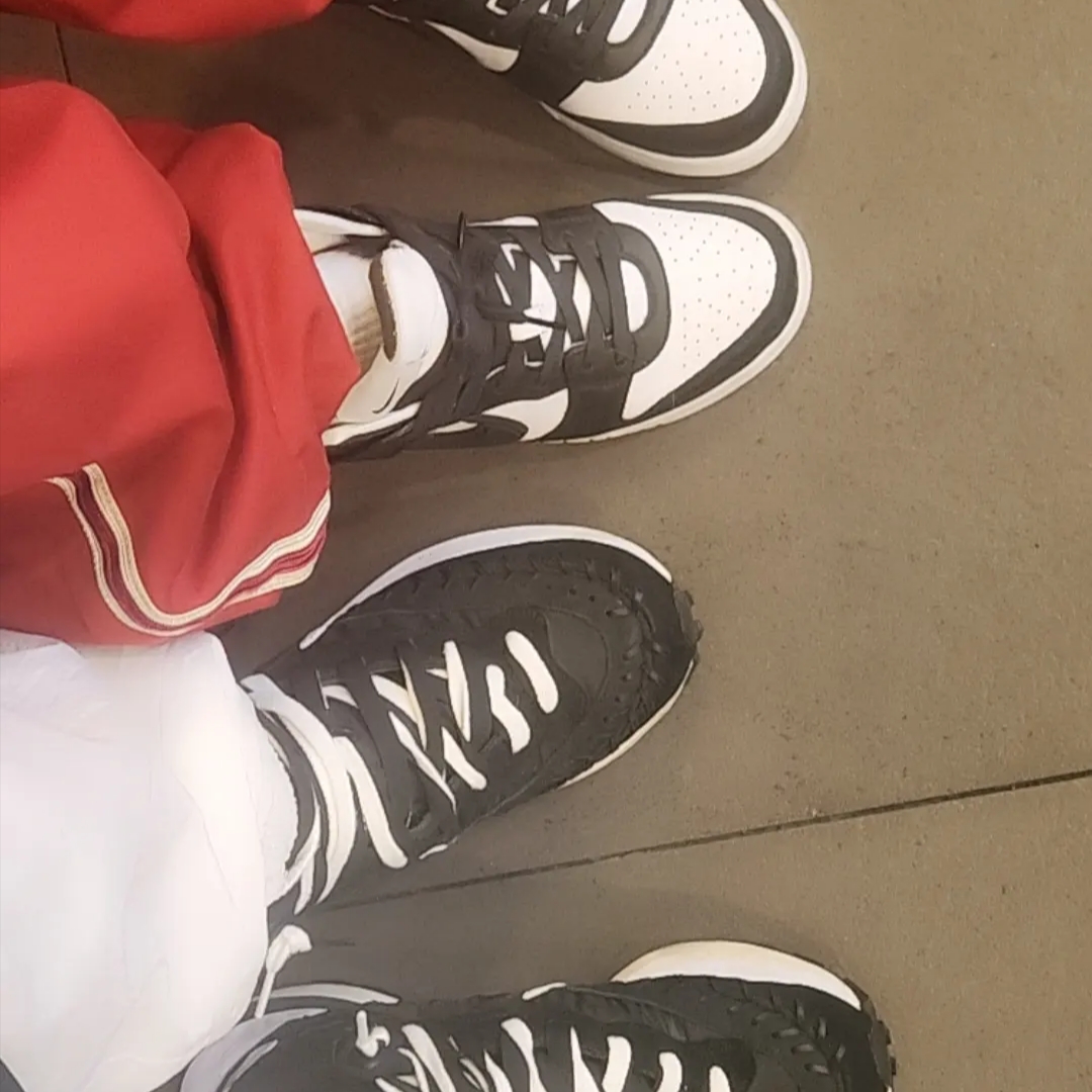 Nike x Ambush Dunk High Black, Nike x Sacai x Jean Paul Gaultier VaporWaffle Black White 착용 스타일 - 2