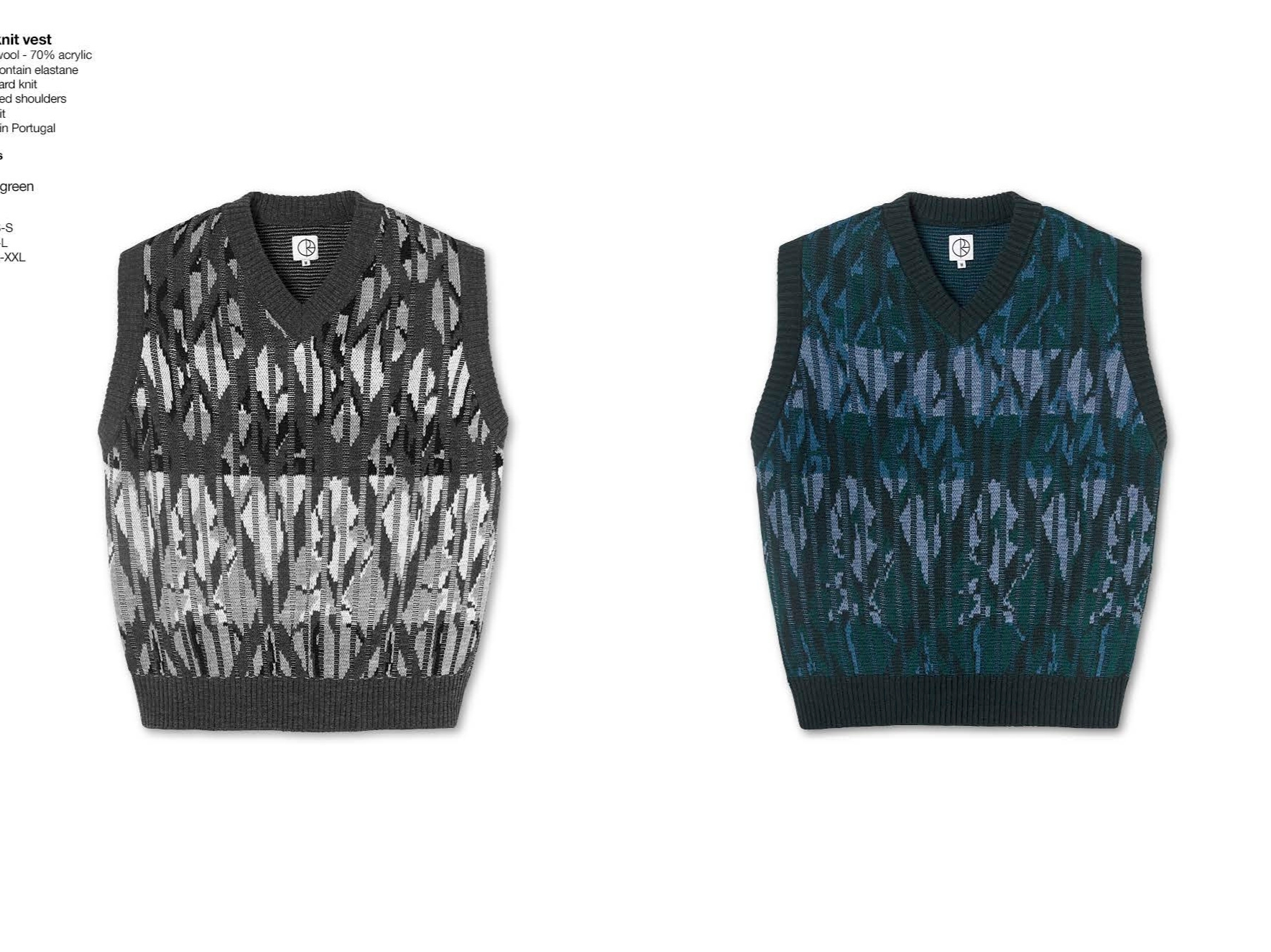 Polar Skate Co Paul Knit Vest Grey, Polar Skate Co Paul Knit Vest Dark Green 착용 스타일