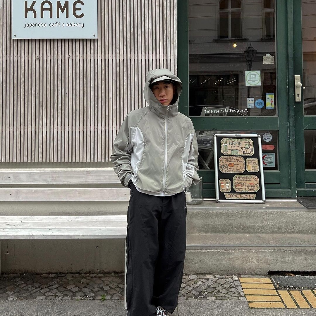 Art Of Field Assembled Jacket Beige, Salomon XT-6 Gore-Tex Vintage Khaki 착용 스타일 - 3