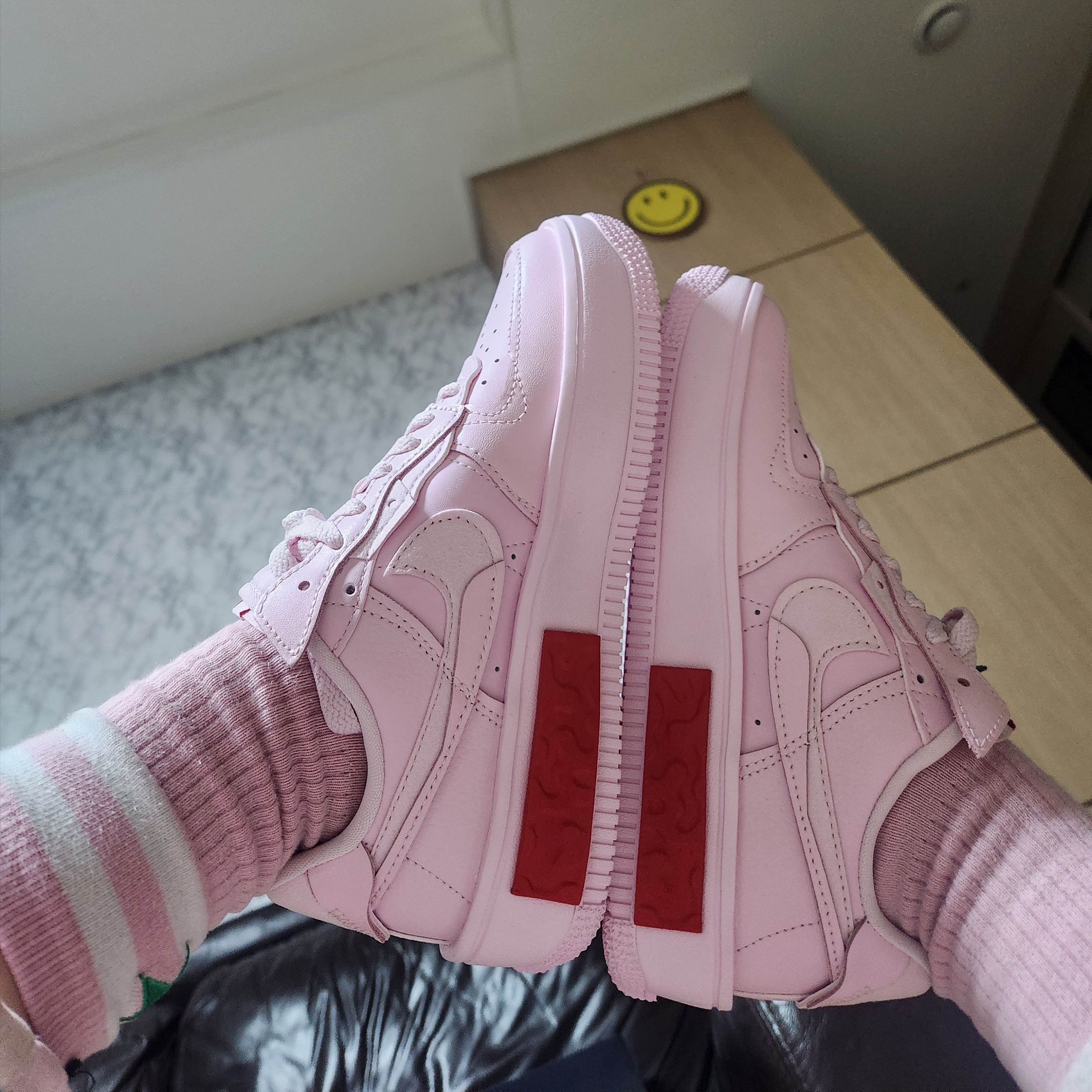 (W) Nike Air Force 1 Fontanka Pink Foam 착용 스타일 - 1