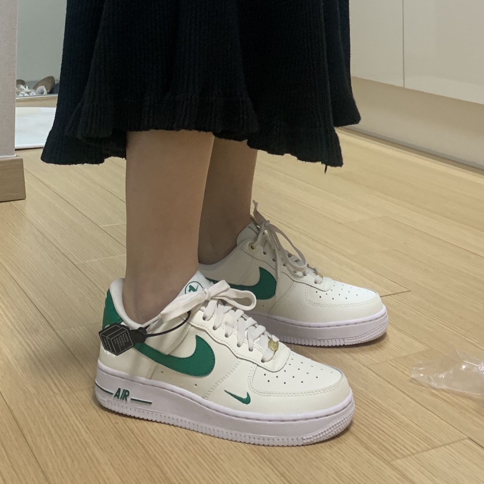 (W) Nike Air Force 1 '07 SE 40th Anniversary Join Forces Sail Malachite 착용 스타일