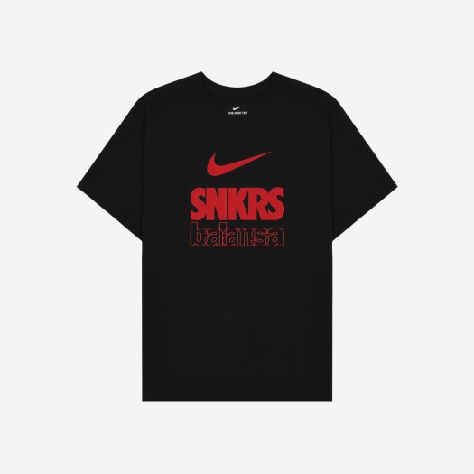 나이키 x 발란사 SNKRS 티셔츠 블랙 (CZ6367-010)