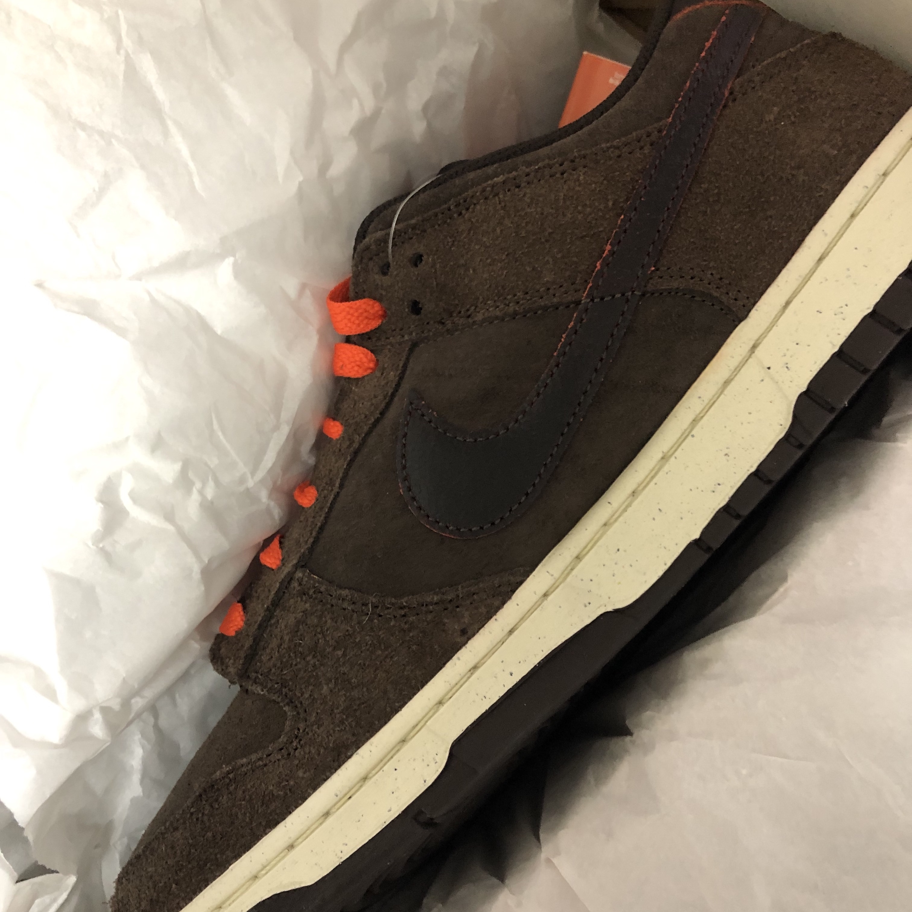 Nike Dunk Low Premium Baroque Brown and Team Orange 착용 스타일