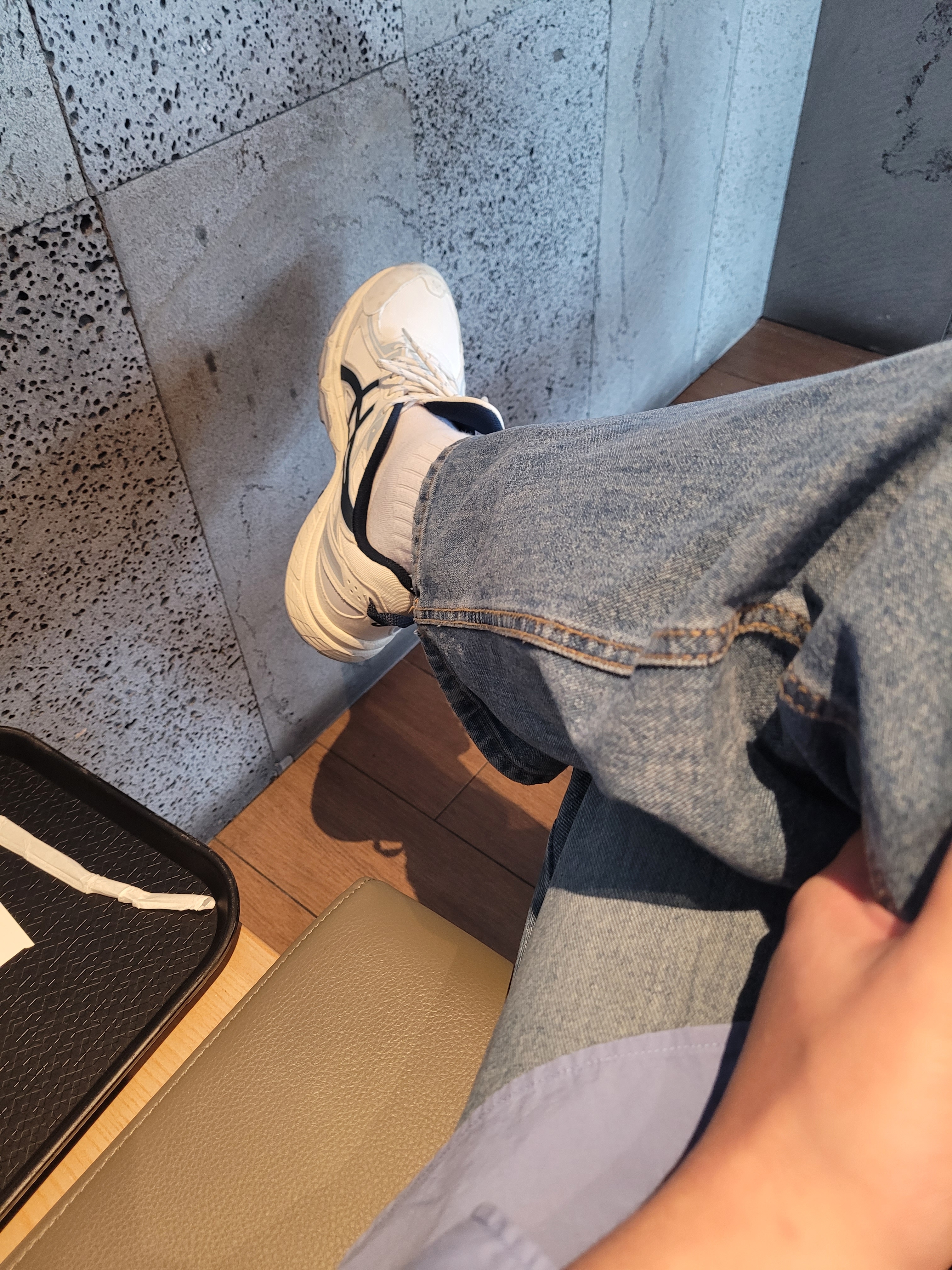 Asics Gel-Venture 6 SPS Birch French Blue 착용 스타일