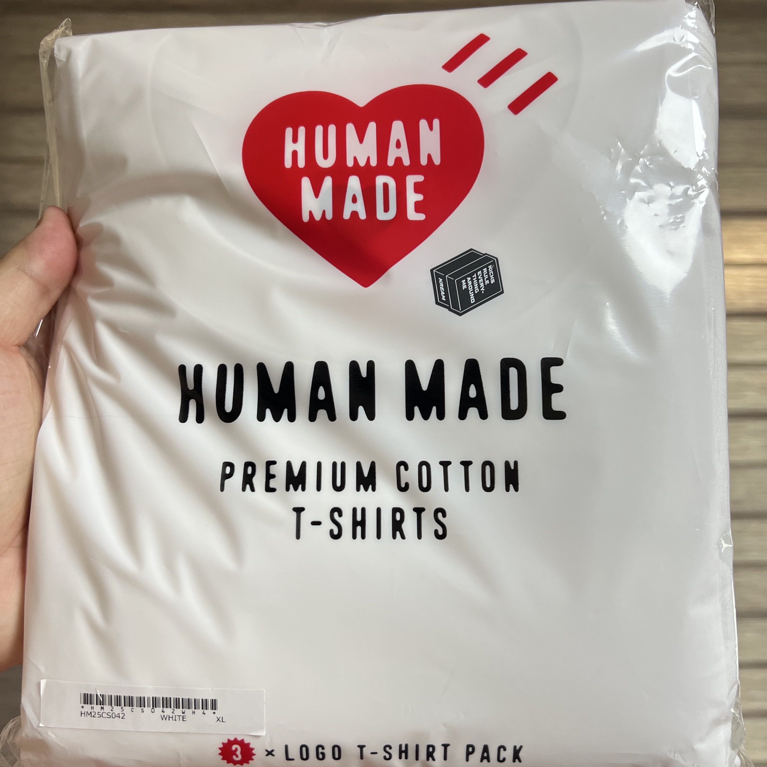 Human Made T-Shirts White (3 Pack) 착용 스타일 - 1