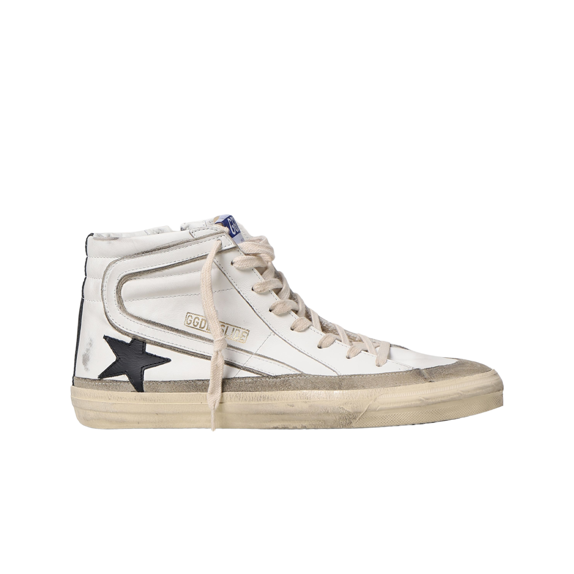 골든구스 슬라이드 엣지 어라운드 스니커즈 화이트 블랙(Golden Goose Slide Edge Around Sneakers White Black) - 1