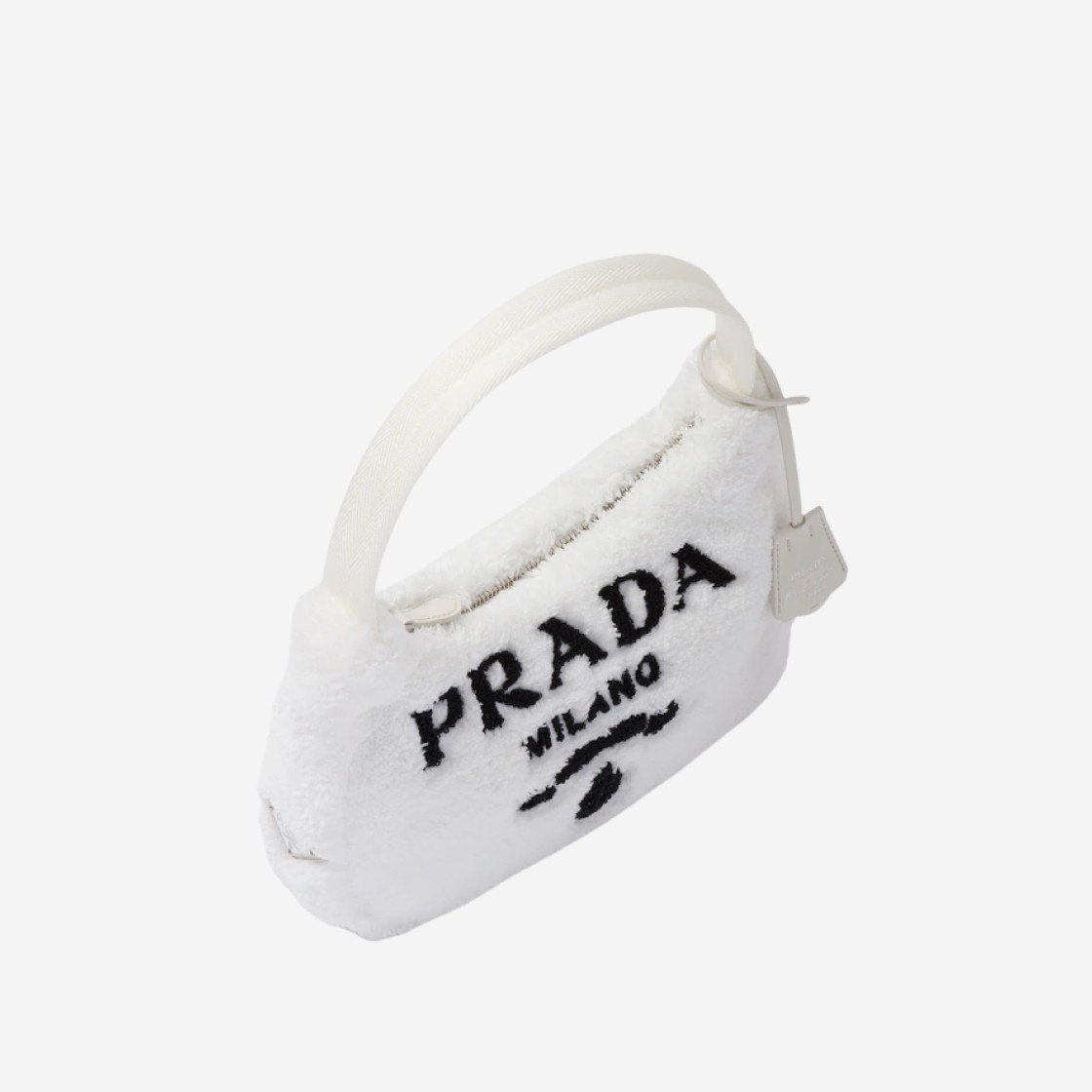 Prada Re-Edition 2000 Terry Mini Bag White Black 상세 이미지 2