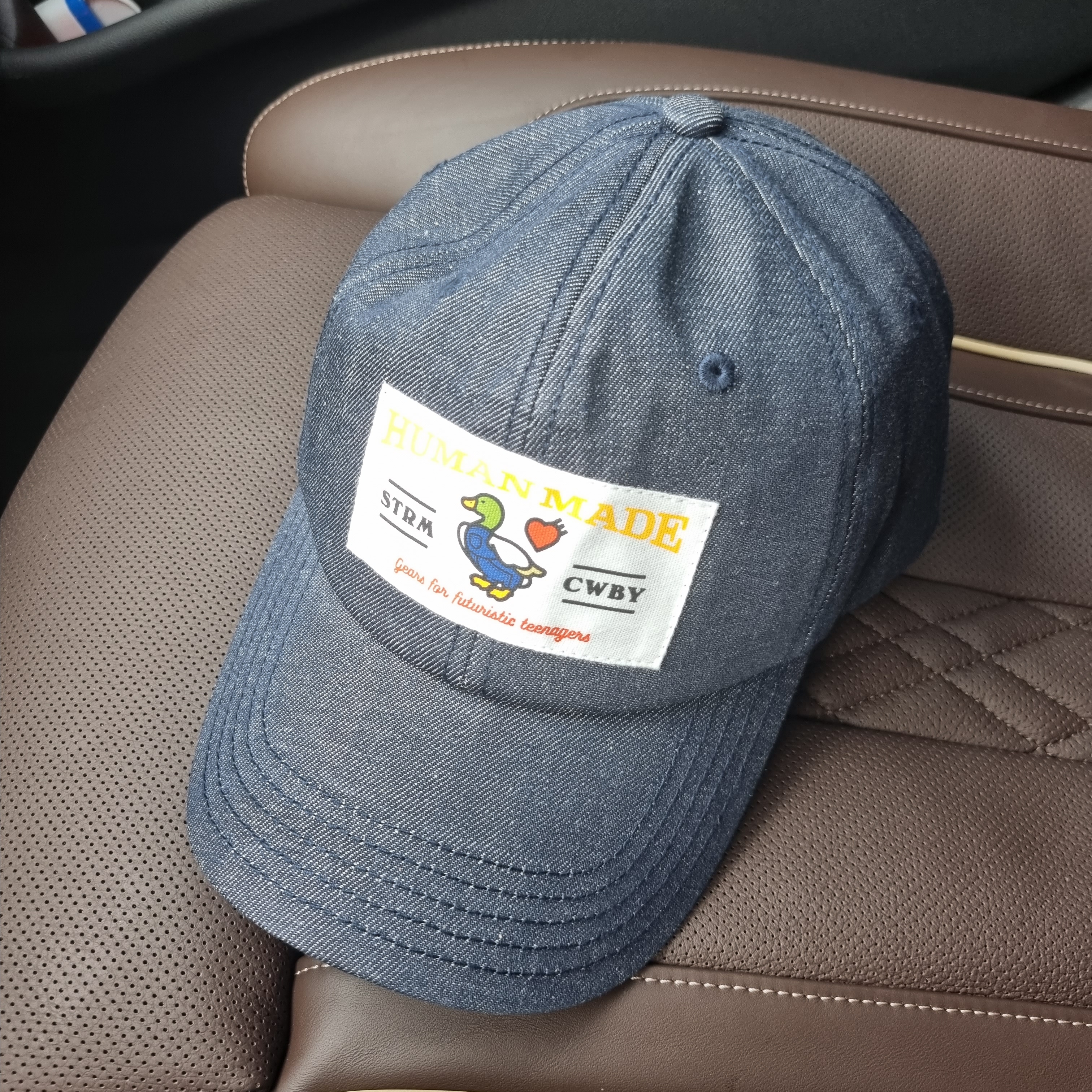 Human Made 6-Panel Denim Cap Indigo 착용 스타일