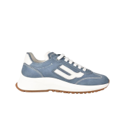 (W) Bally Demyl Calf Nubuck Sneakers Dye Blue White
