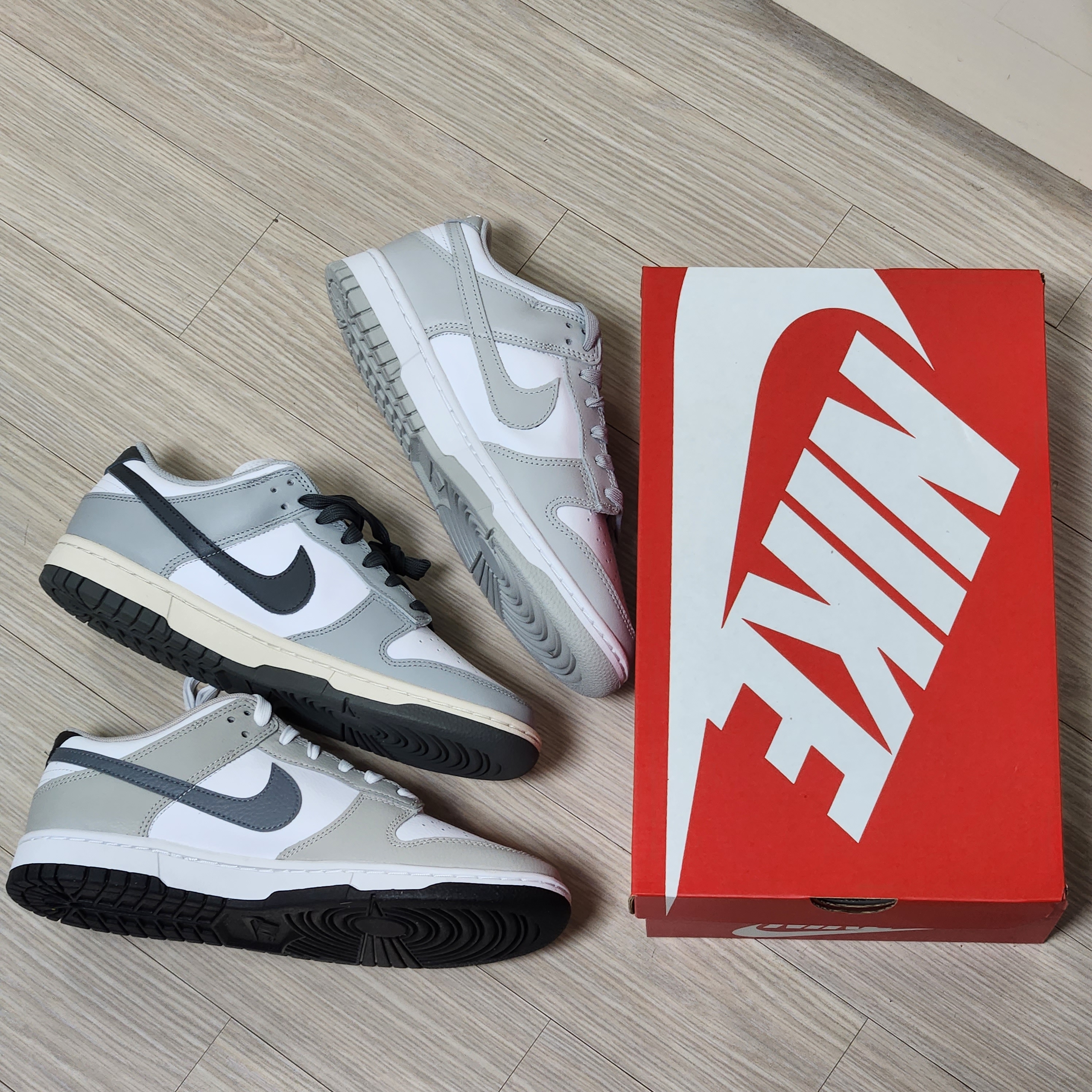Nike Dunk Low Cool Grey White, Nike Dunk Low Retro Grey Fog 착용 스타일 - 2
