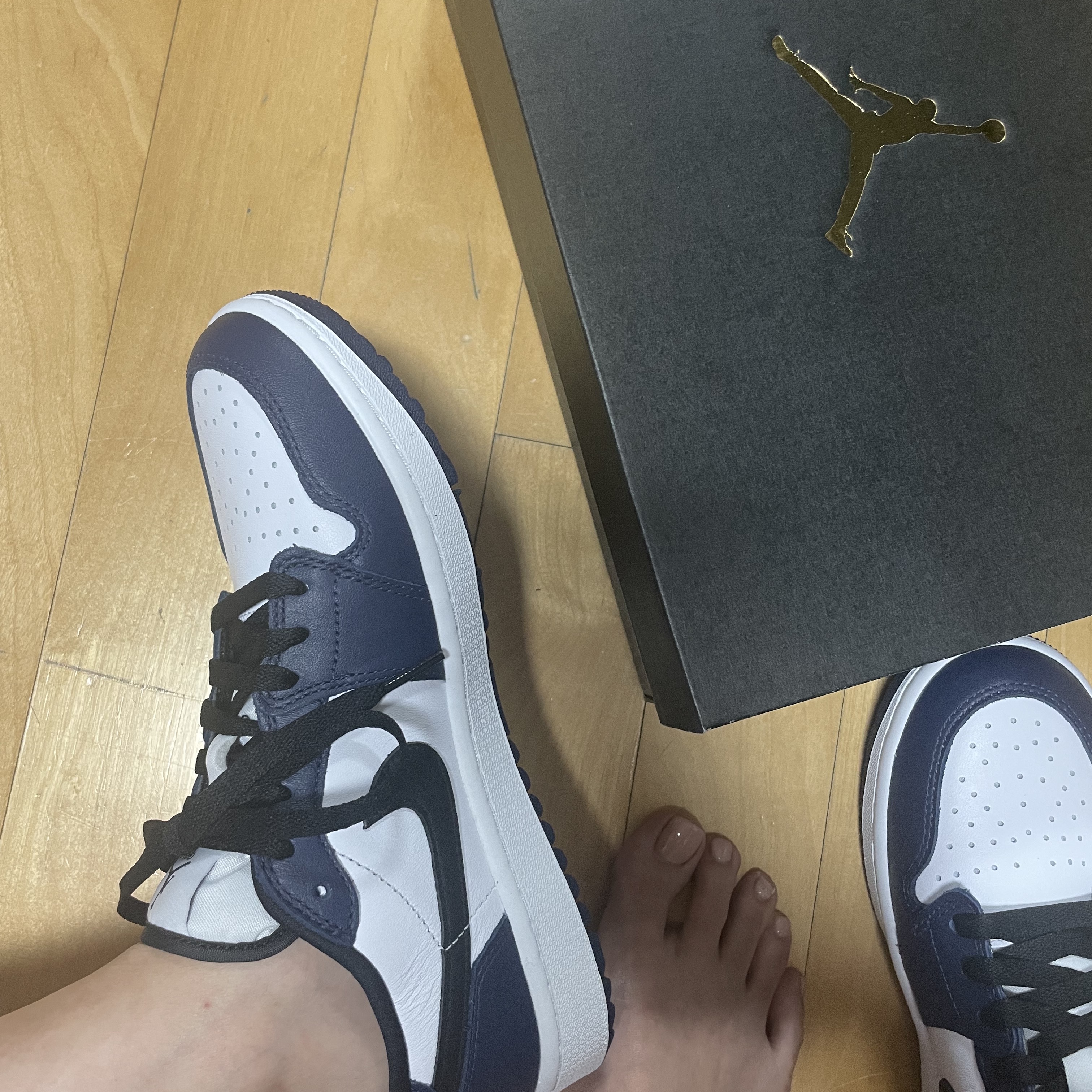 Jordan 1 Low Golf Midnight Navy 착용 스타일