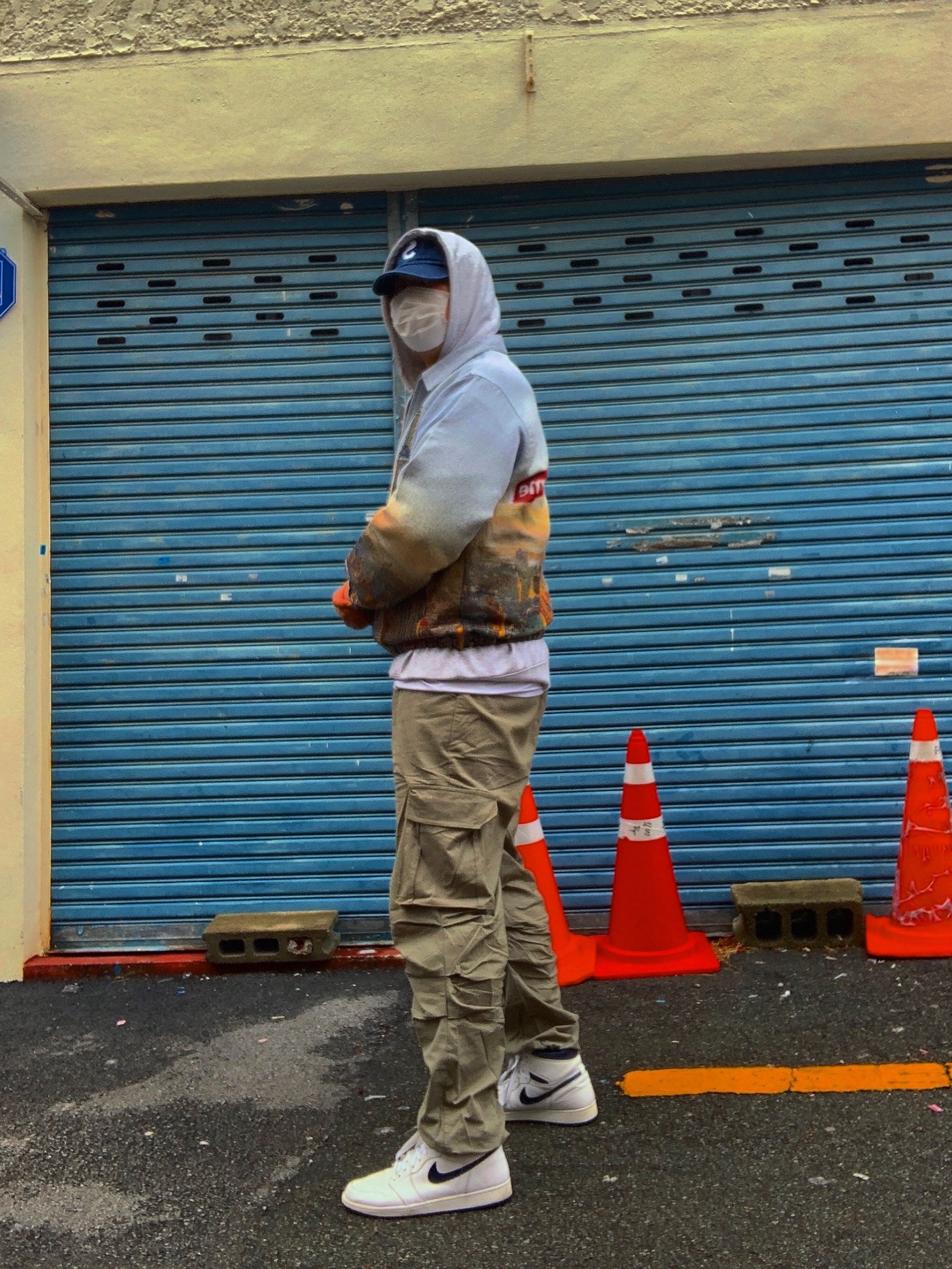 Supreme Aerial Tapestry Harrington Jacket - 20FW, Supreme Kevlar Denim S Logo 6-Panel Indigo - 22SS 착용 스타일 - 2