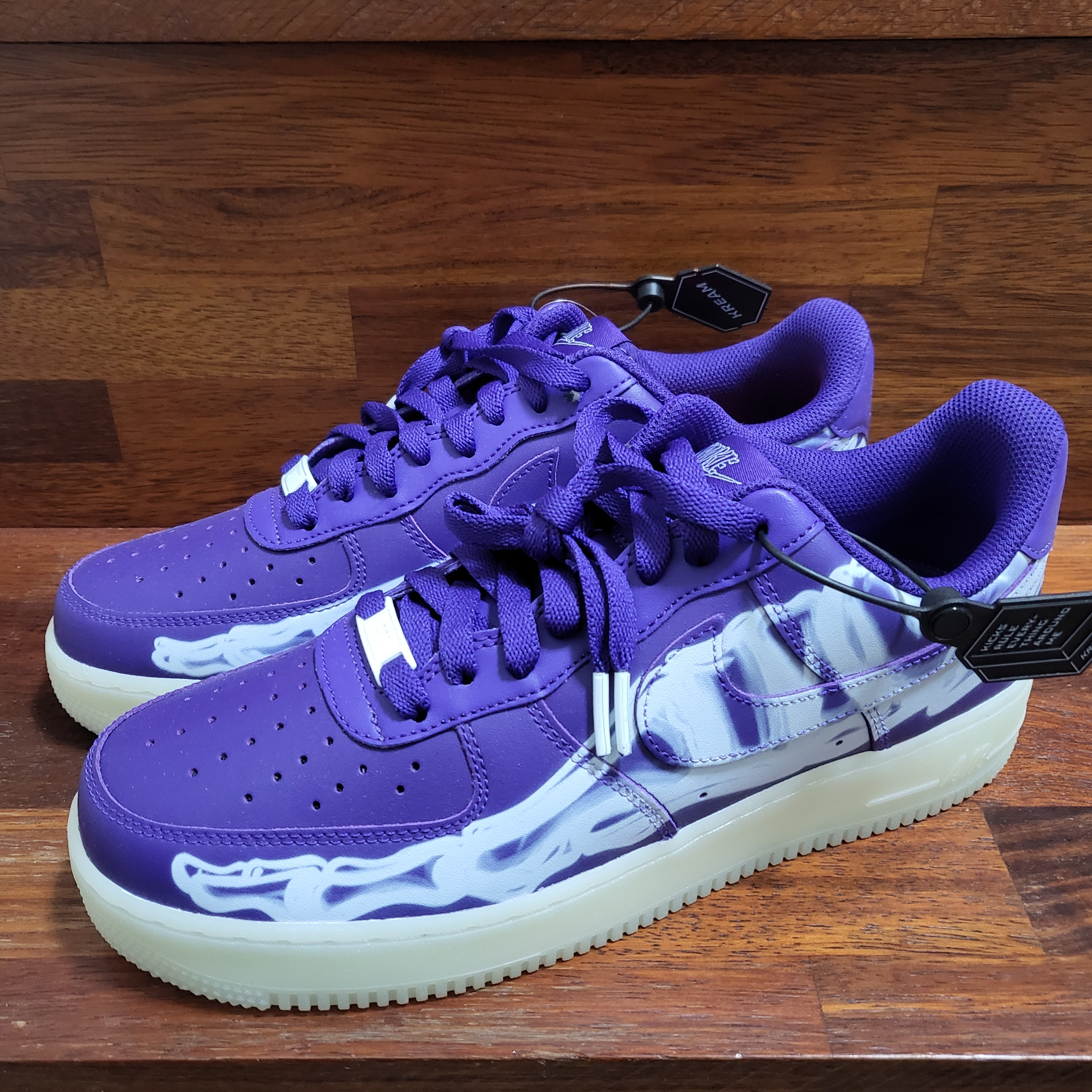 Nike Air Force 1 Low '07 Purple Skeleton 착용 스타일