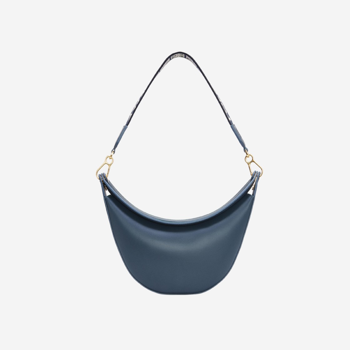 Loewe Small Luna Bag in Satin Calfskin and Jacquard Onyx Blue 상세 이미지 1