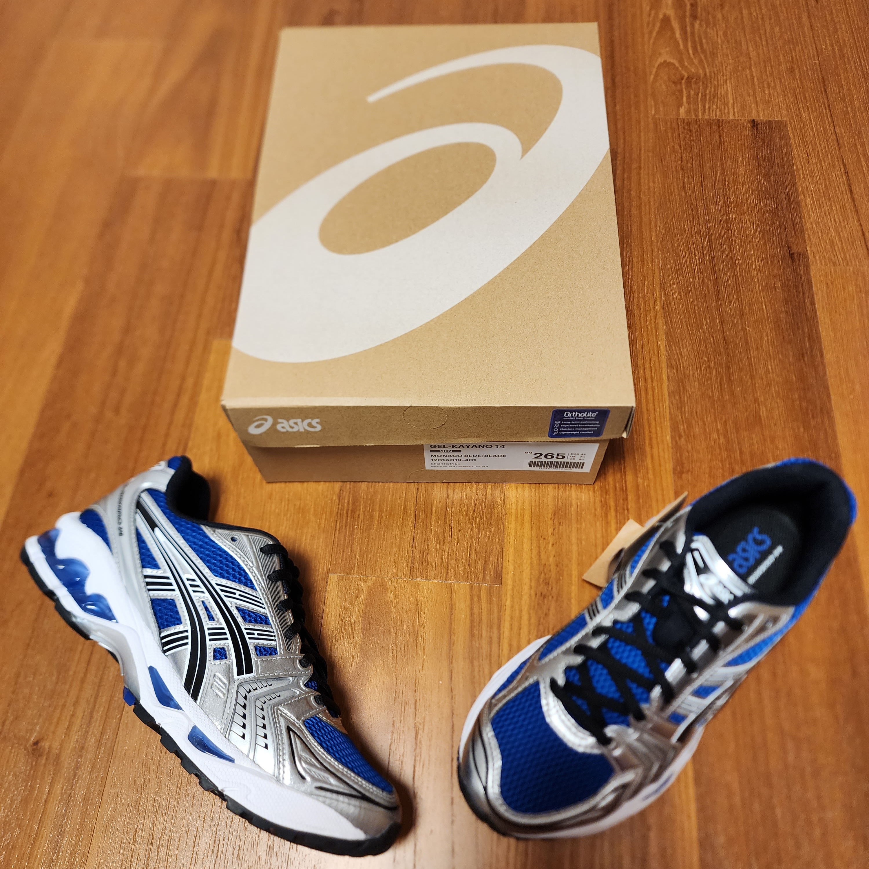 Asics Gel-Kayano 14 Monaco Blue Black 착용 스타일 - 3