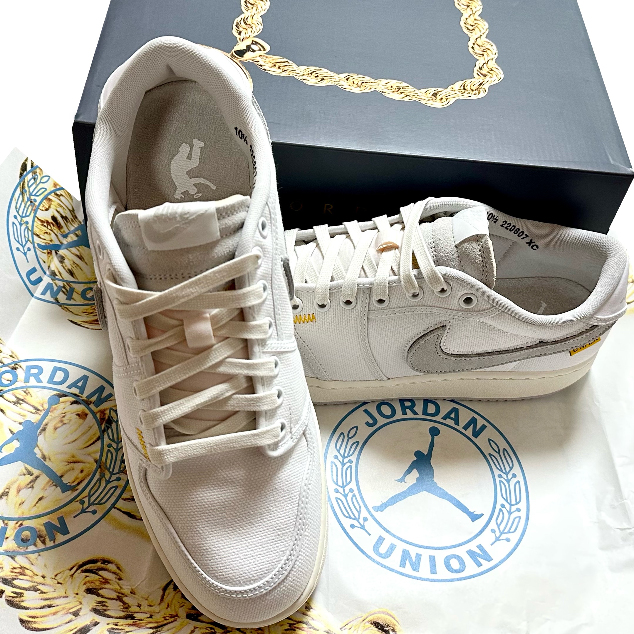 Jordan 1 x Union KO Low White 착용 스타일