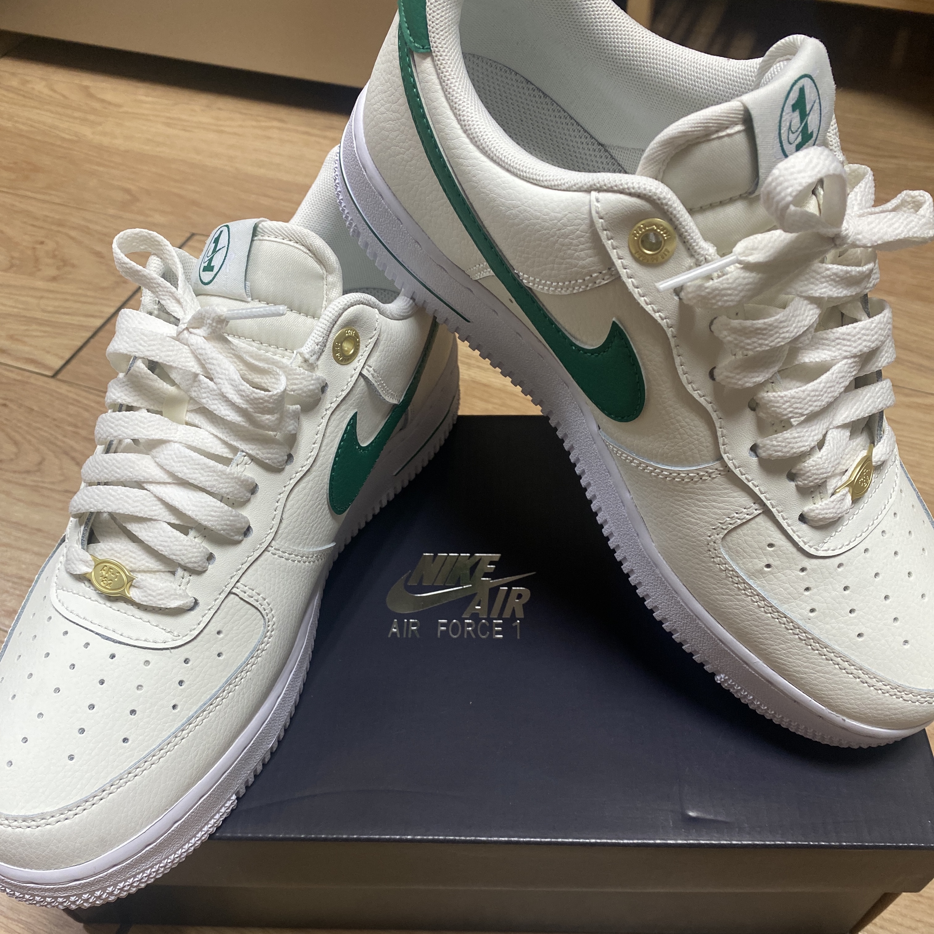 Nike Air Force 1 '07 LV8 40th Anniversary Join Forces Sail Malachite 착용 스타일