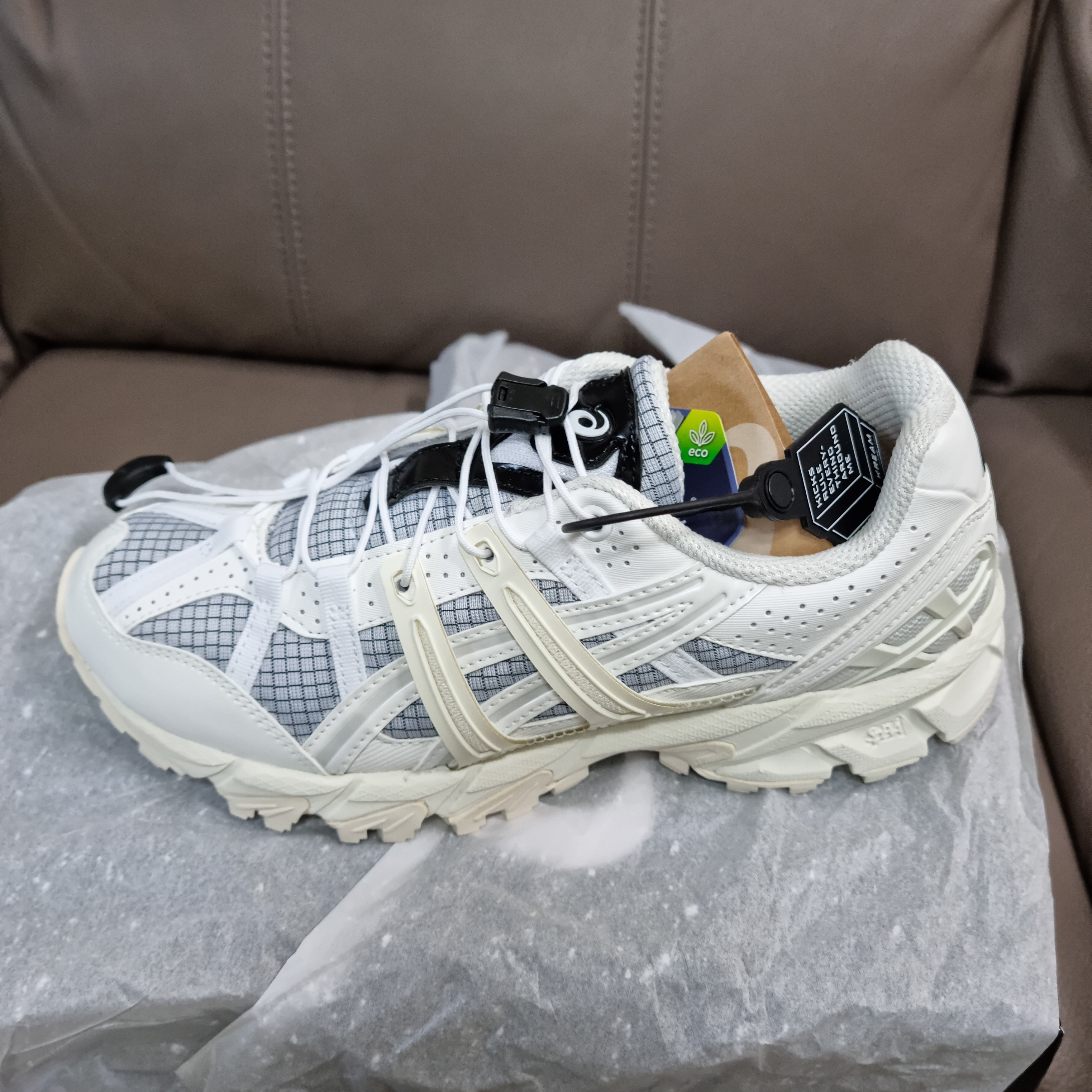 (W) Asics x Matin Kim Gel-Sonoma 15-50 Glacier Grey White 착용 스타일 - 2