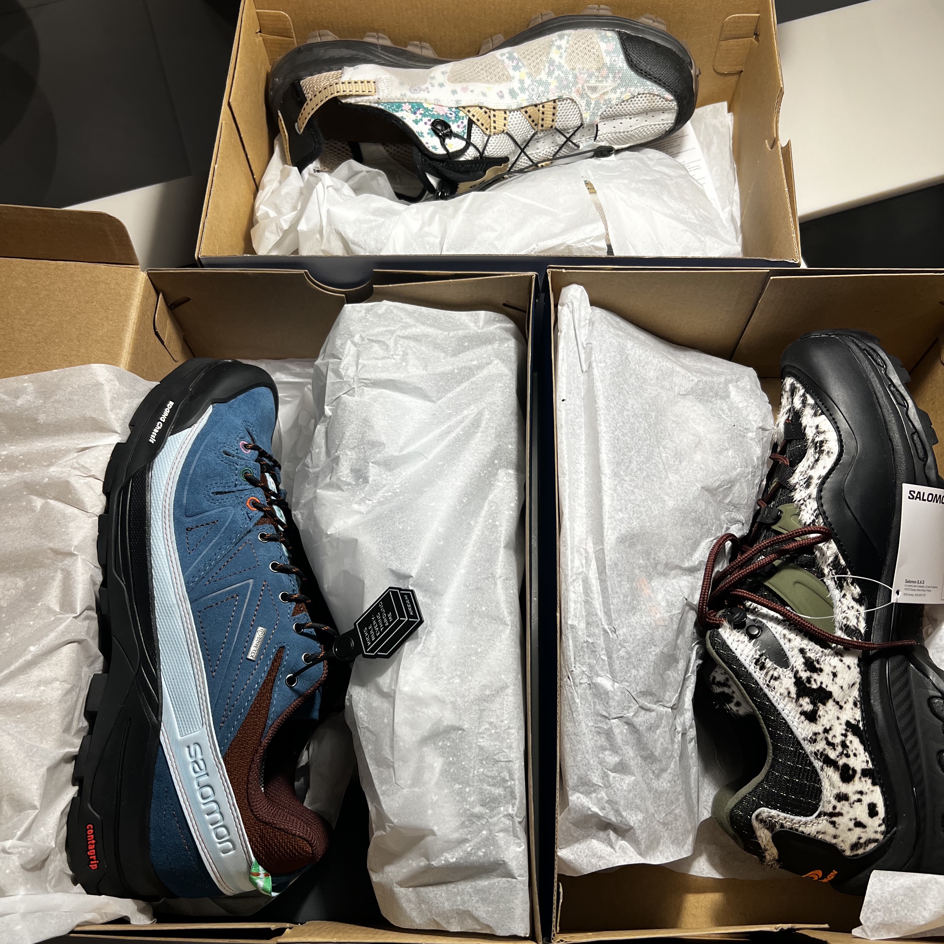 Salomon x The Broken Arm X-Desalpes GTX for TBA Blue 착용 스타일