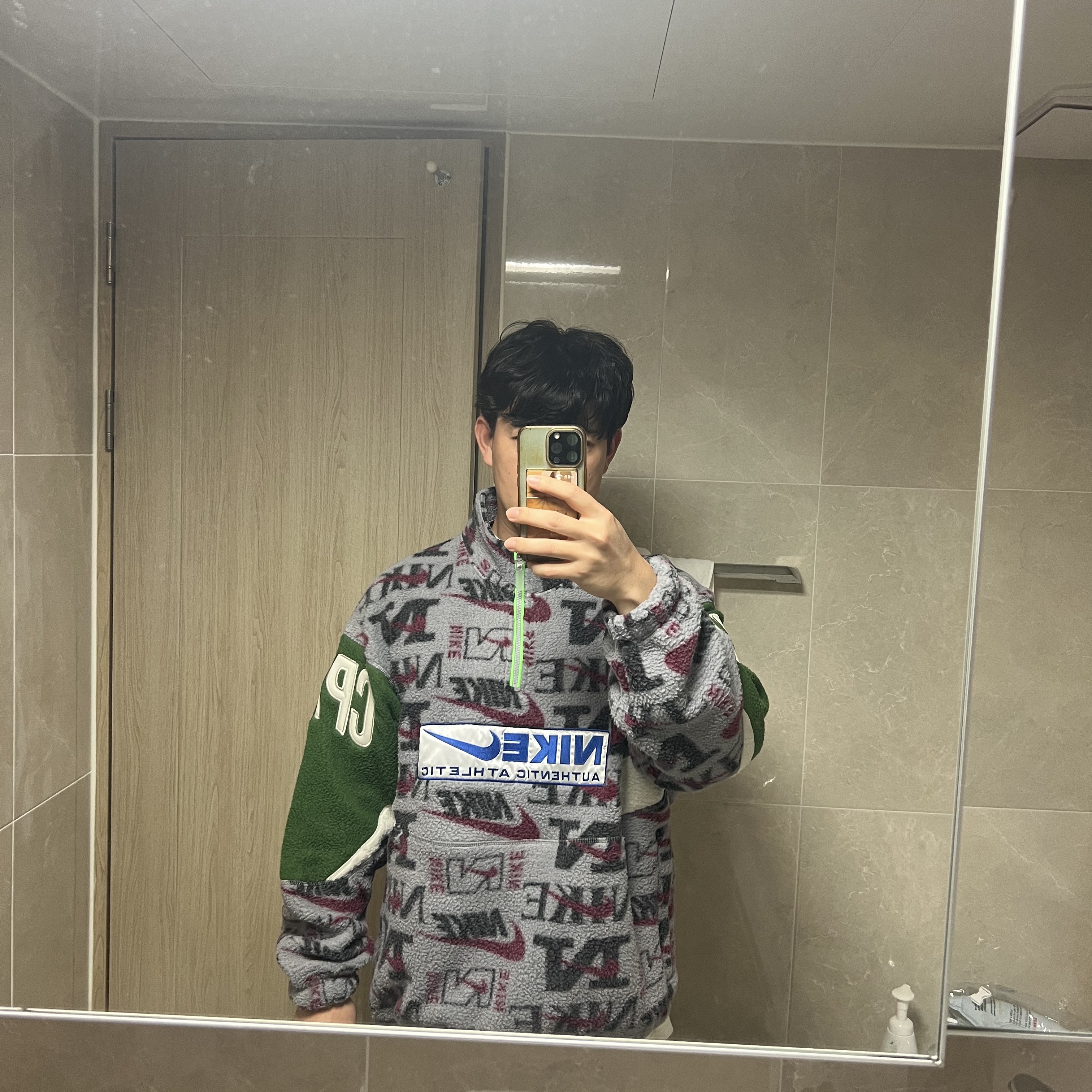 Nike x Cactus Plant Flea Market Quarter Zip Top Jacket Grey - US/EU 착용 스타일