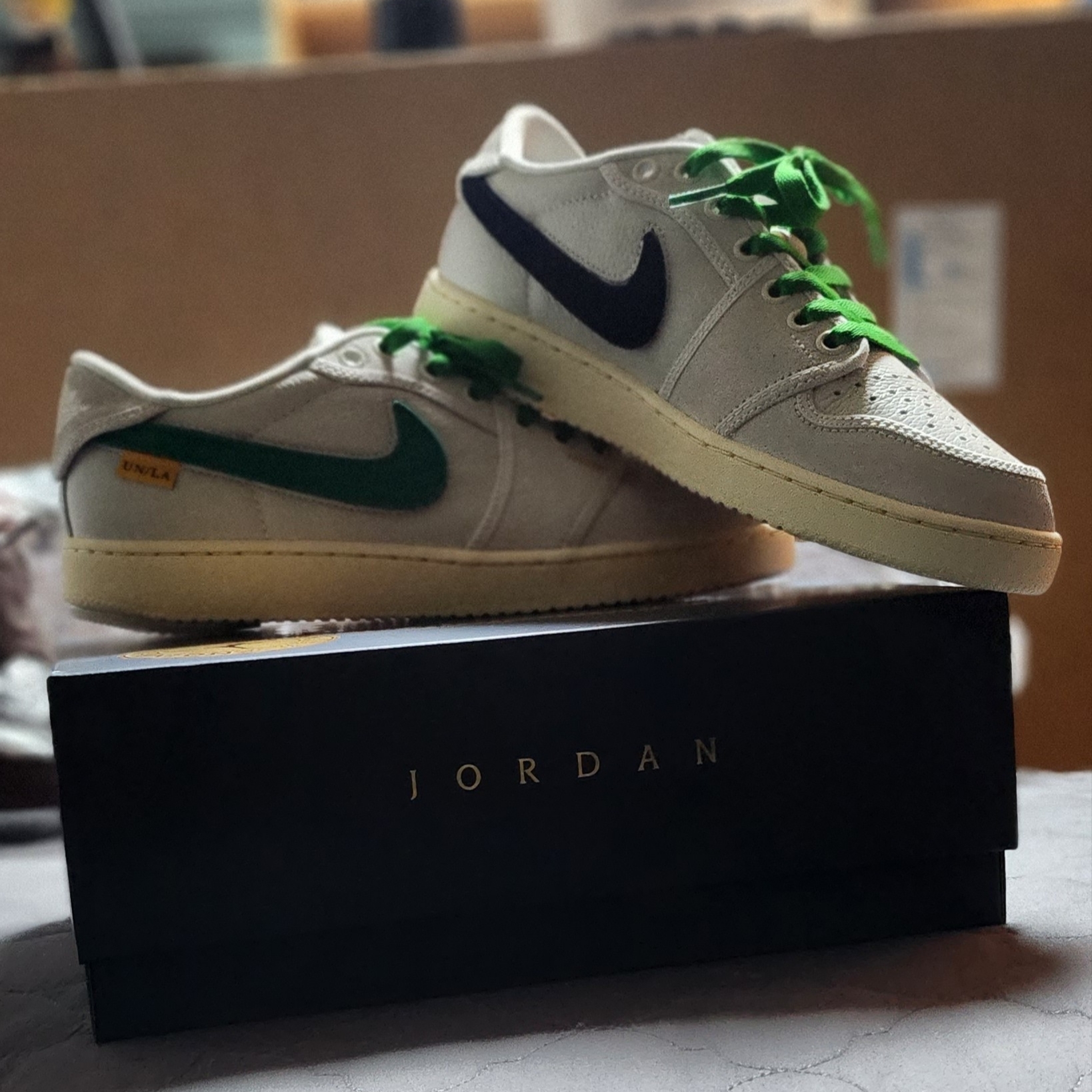 Jordan 1 x Union KO Low Sail Neutral Grey 착용 스타일 - 2