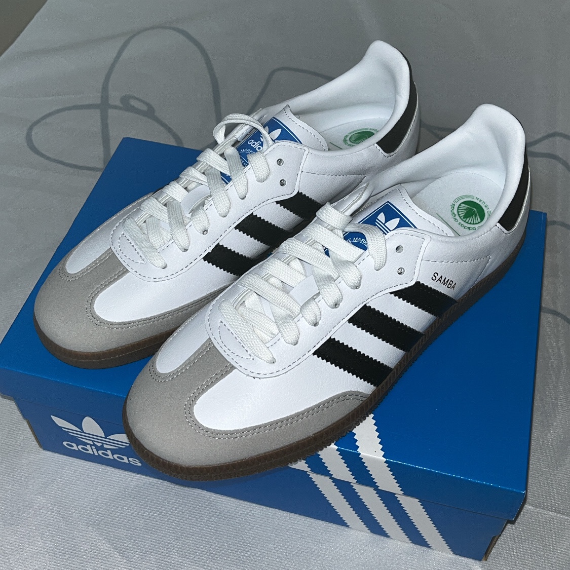 Adidas Samba Vegan White Black 착용 스타일