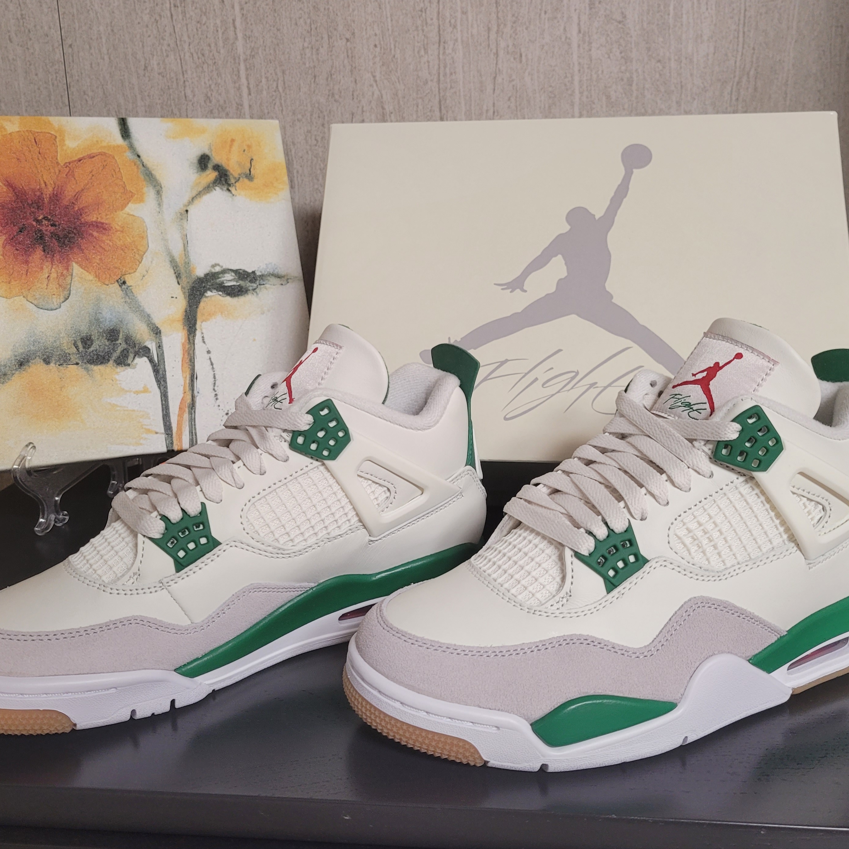 Jordan 4 x Nike SB Retro SP Pine Green 착용 스타일 - 1