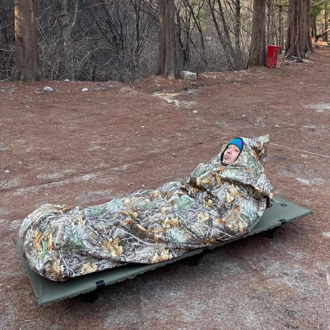 Fetch 3Layer Realtree Edge Sleeping Bag Cover Realtree Edge 착용 스타일