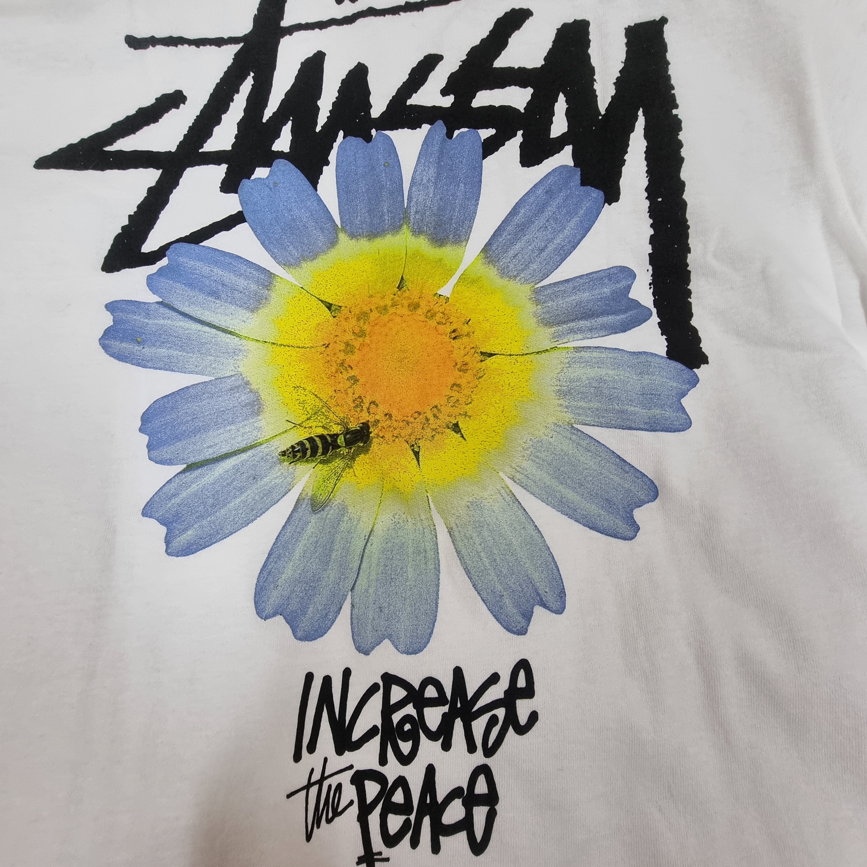 Stussy ITP Flower T-Shirt White 착용 스타일 - 2