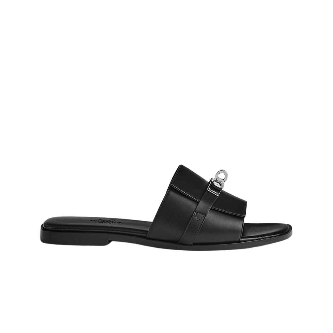 (W) 에르메스 줄리아 샌들 카프스킨 & 팔라듐 하드웨어 누아((W) Hermes Giulia Sandal Calfskin & Palladium Noir) - 1