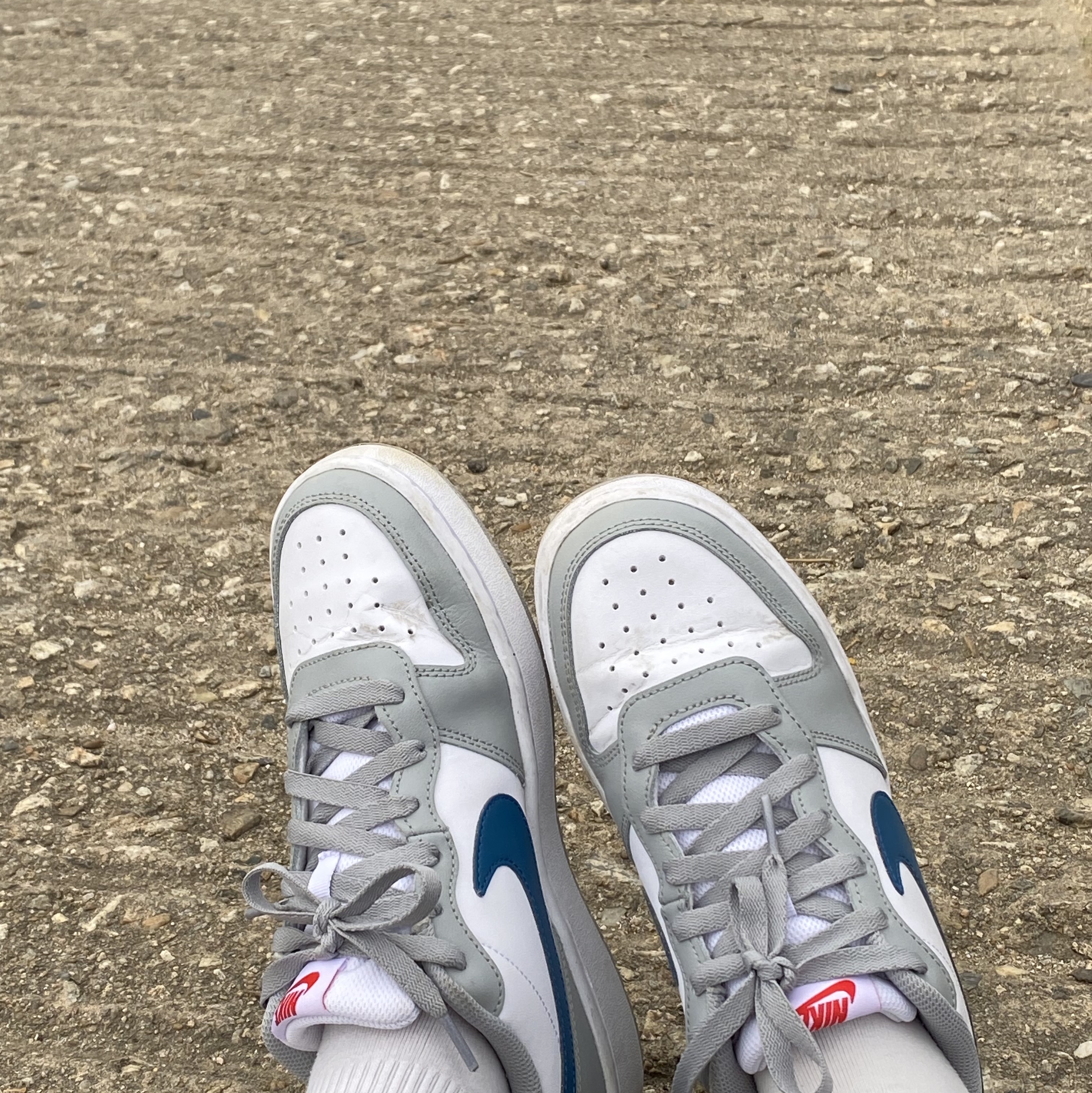 (GS) Nike Court Borough Low 2 Light Smoke Grey 착용 스타일