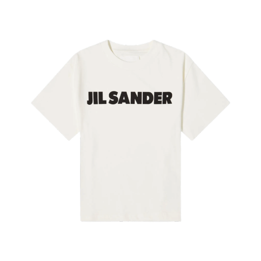 (W) 질 샌더 로고 티셔츠 내츄럴 - 23SS