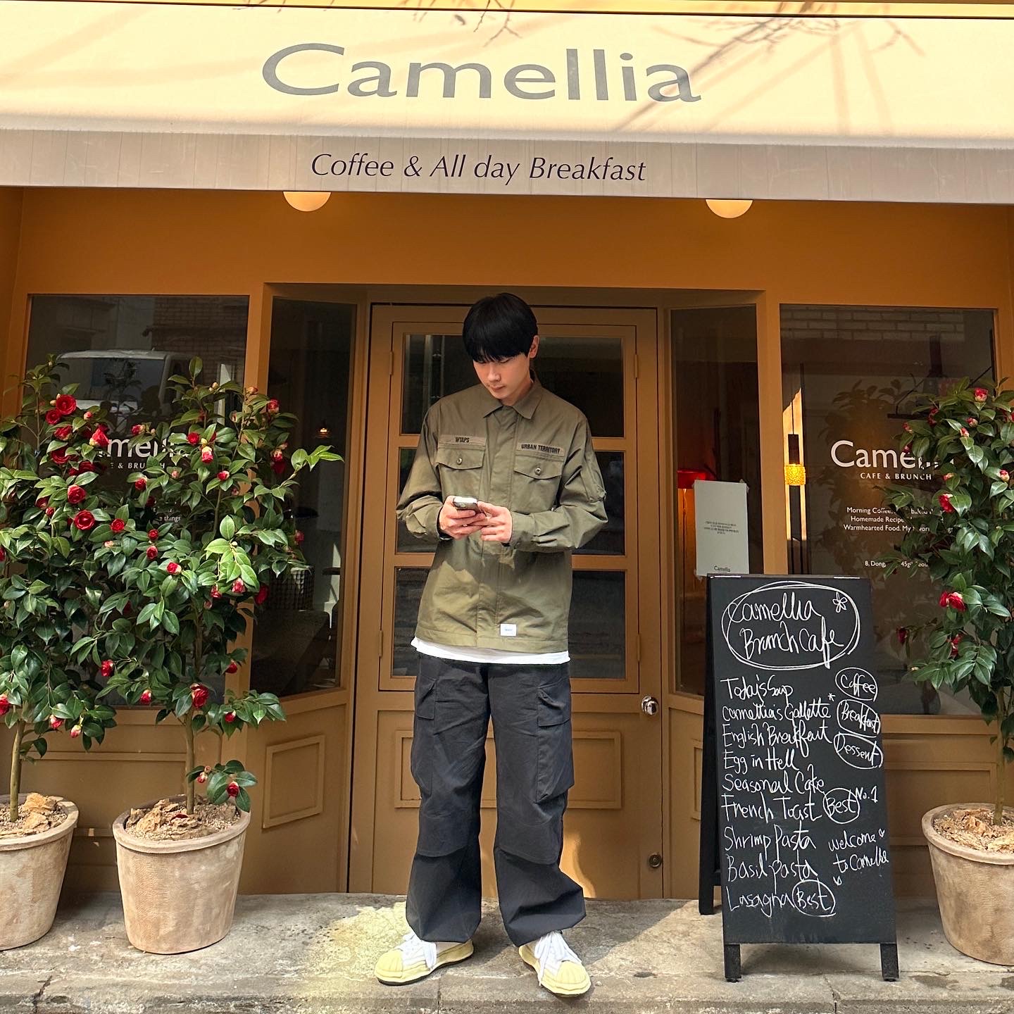 Maison Mihara Yasuhiro Blakey VL OG Sole Canvas Low-top Sneakers White 착용 스타일