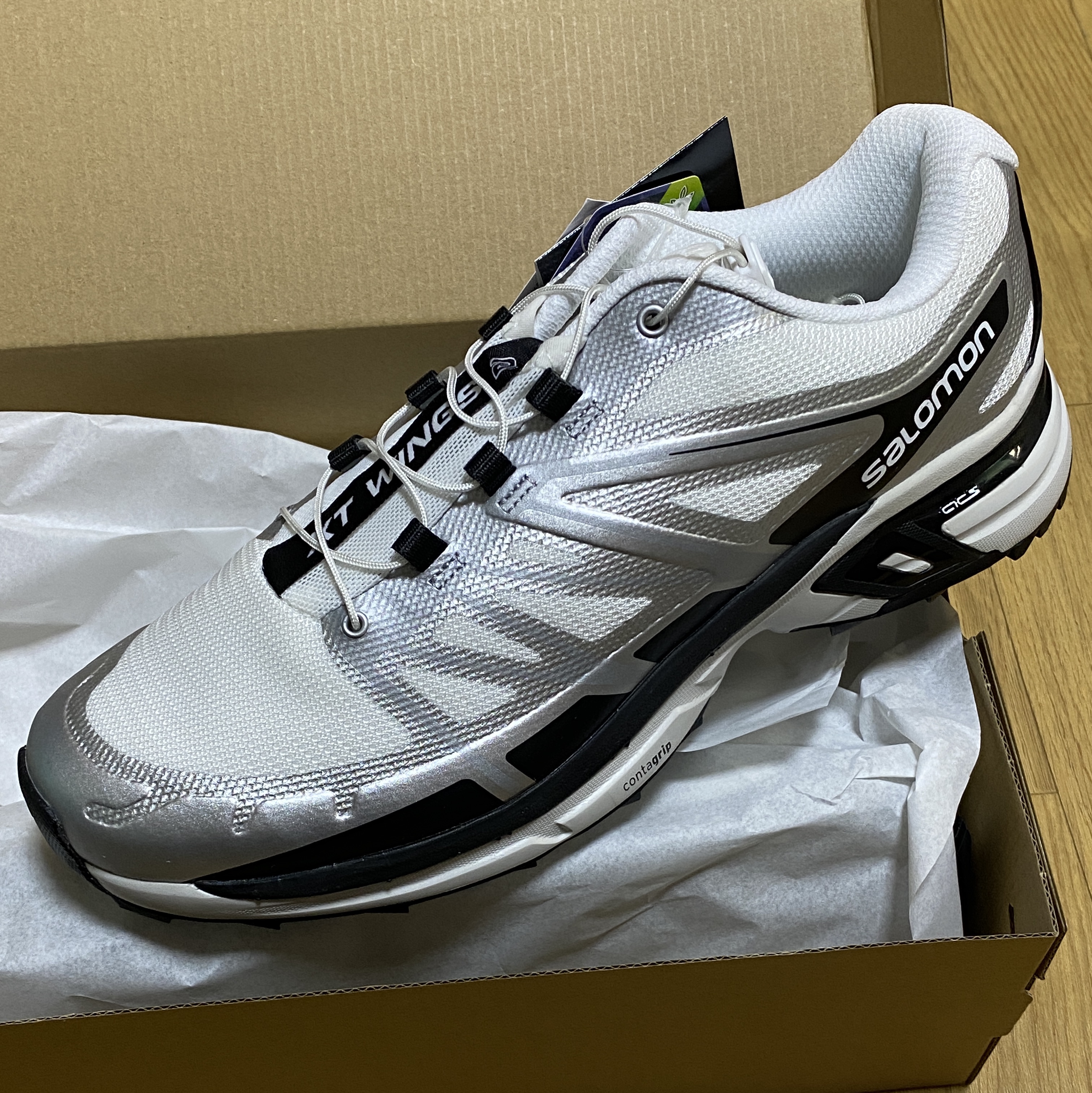 Salomon XT-Wings 2 White Silver Metallic 착용 스타일