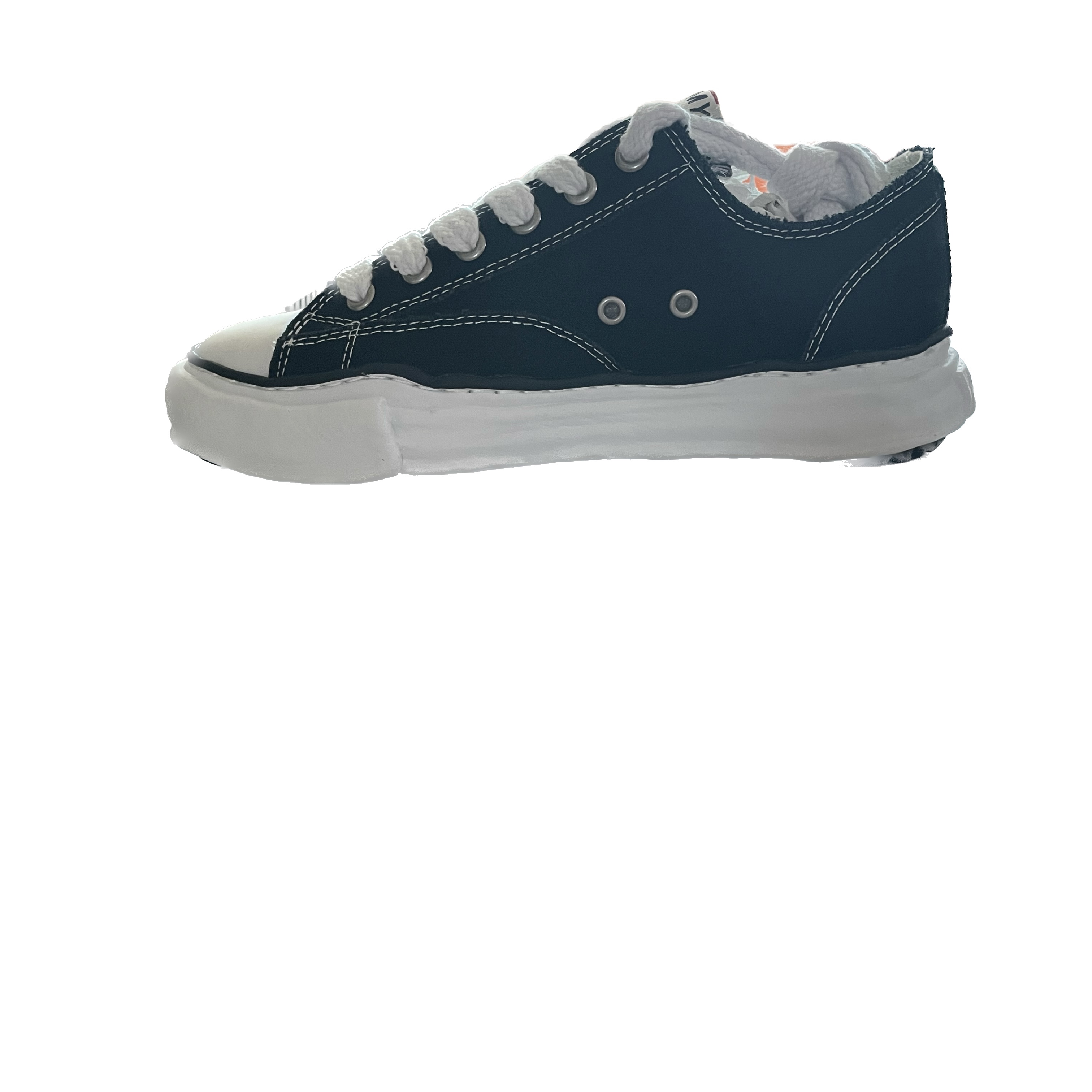 Maison Mihara Yasuhiro Peterson OG Sole Canvas Low Sneakers Black 착용 스타일